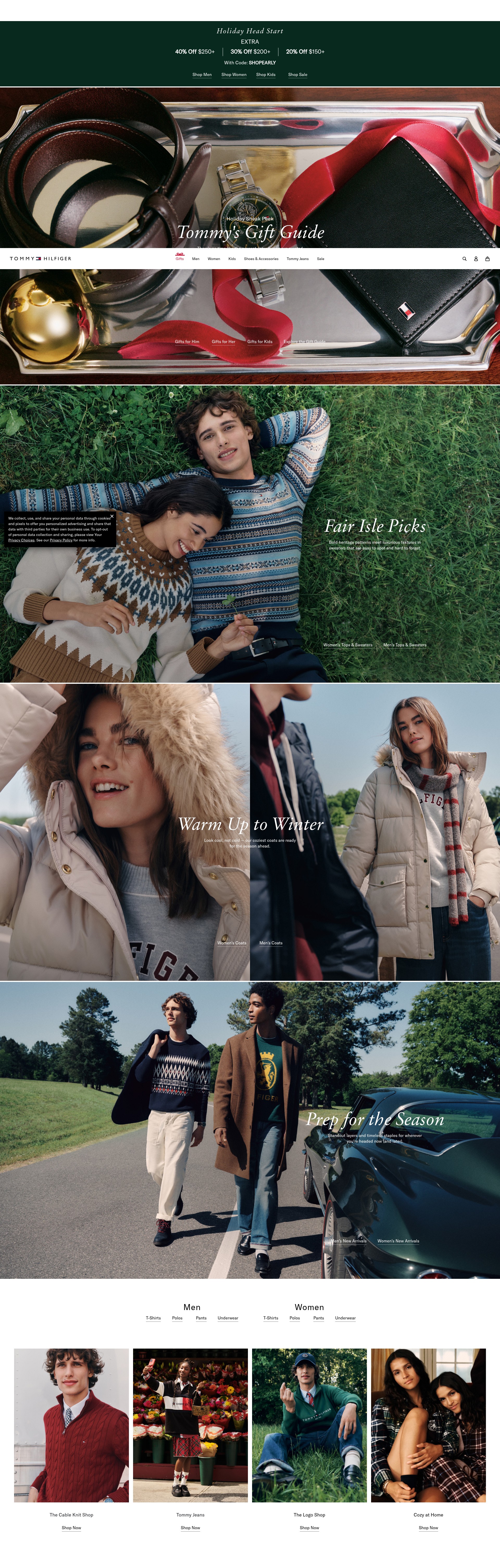 Screenshot of usa.tommy.com