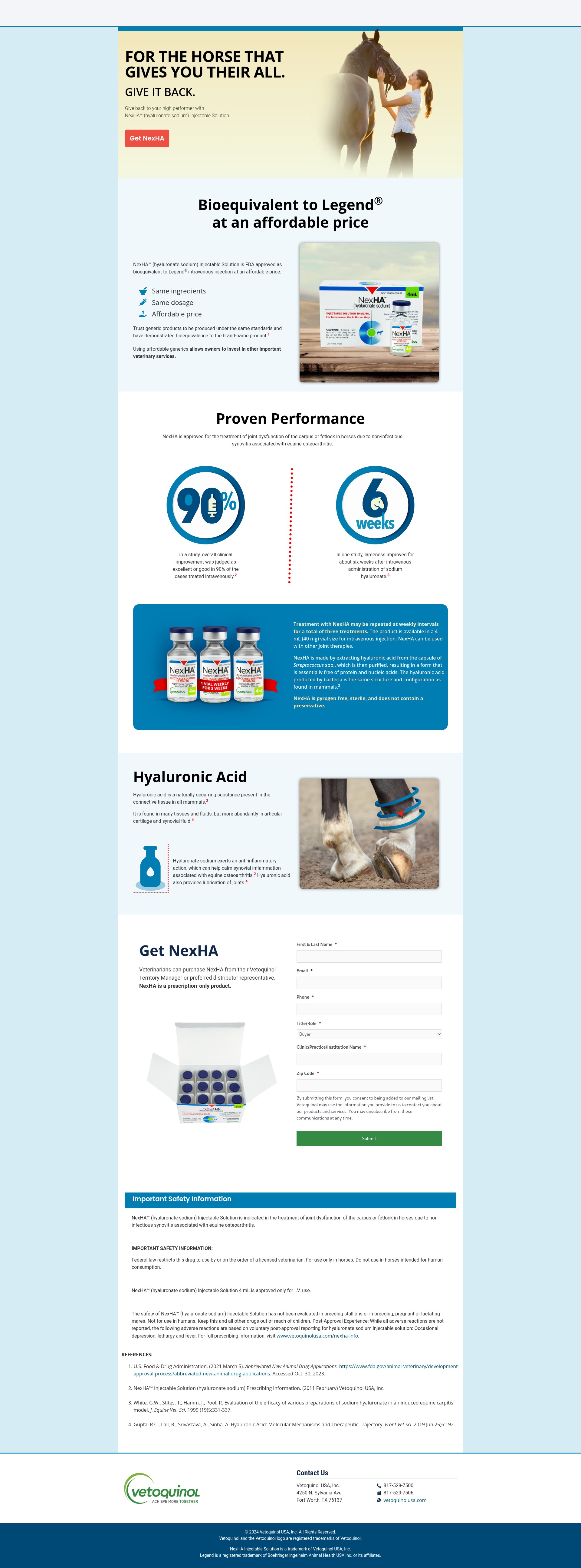 Screenshot of usanexha.com