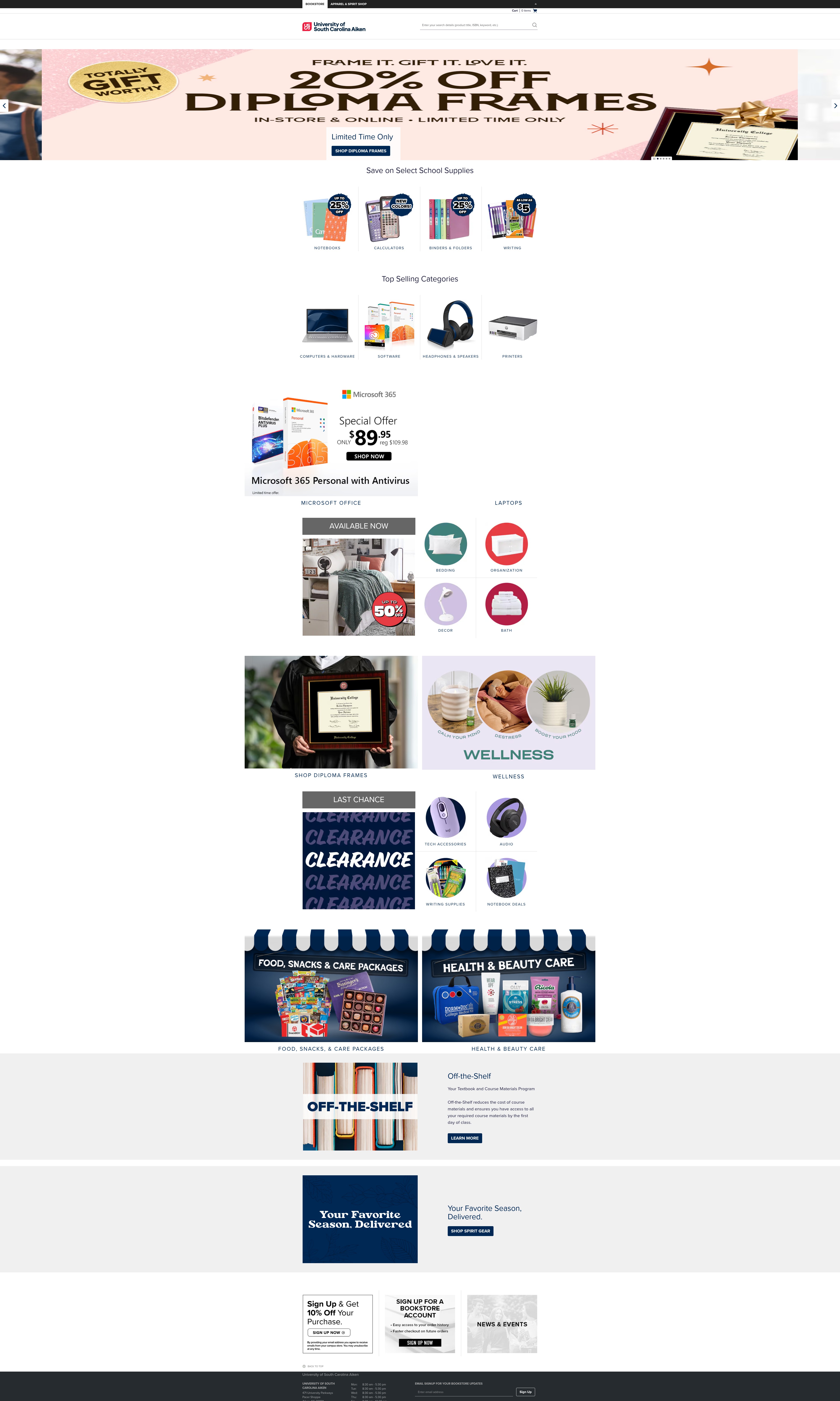 Screenshot of usca.edu