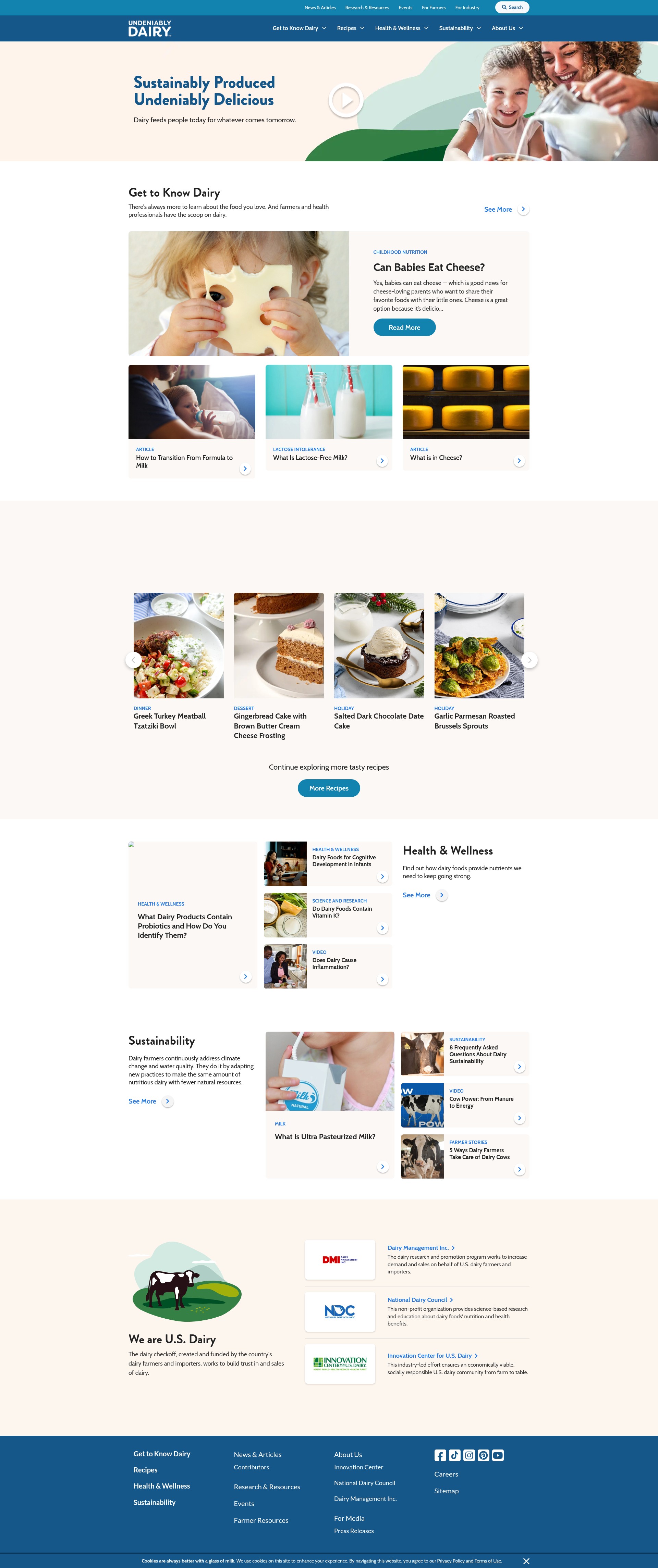 Screenshot of usdairy.com
