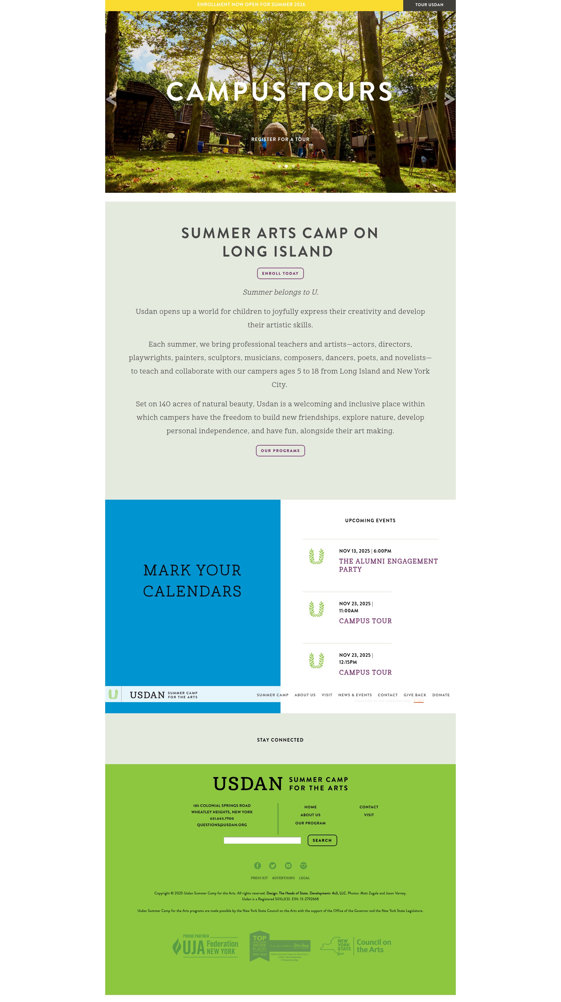 Screenshot of usdan.org