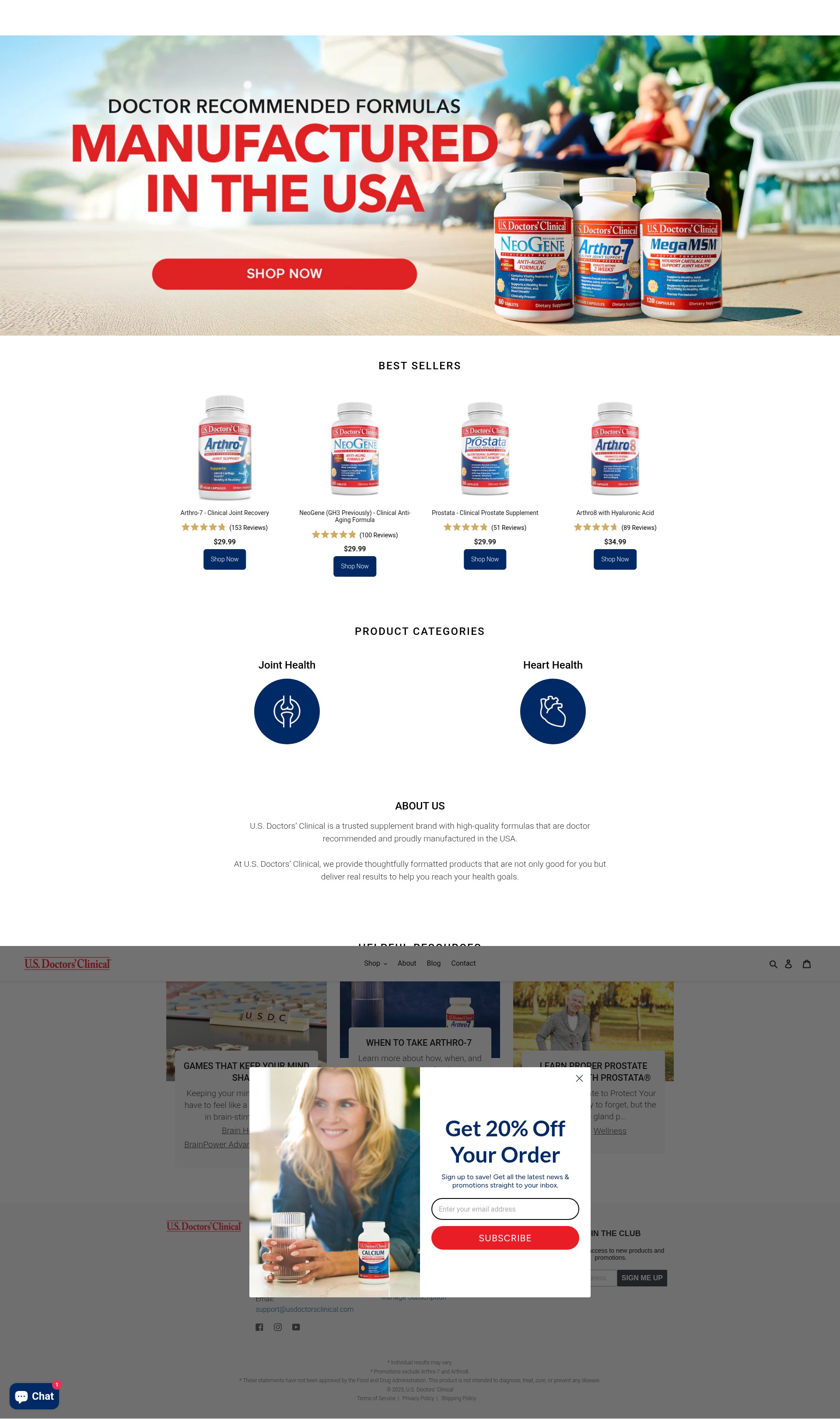 Screenshot of usdoctorsclinical.com