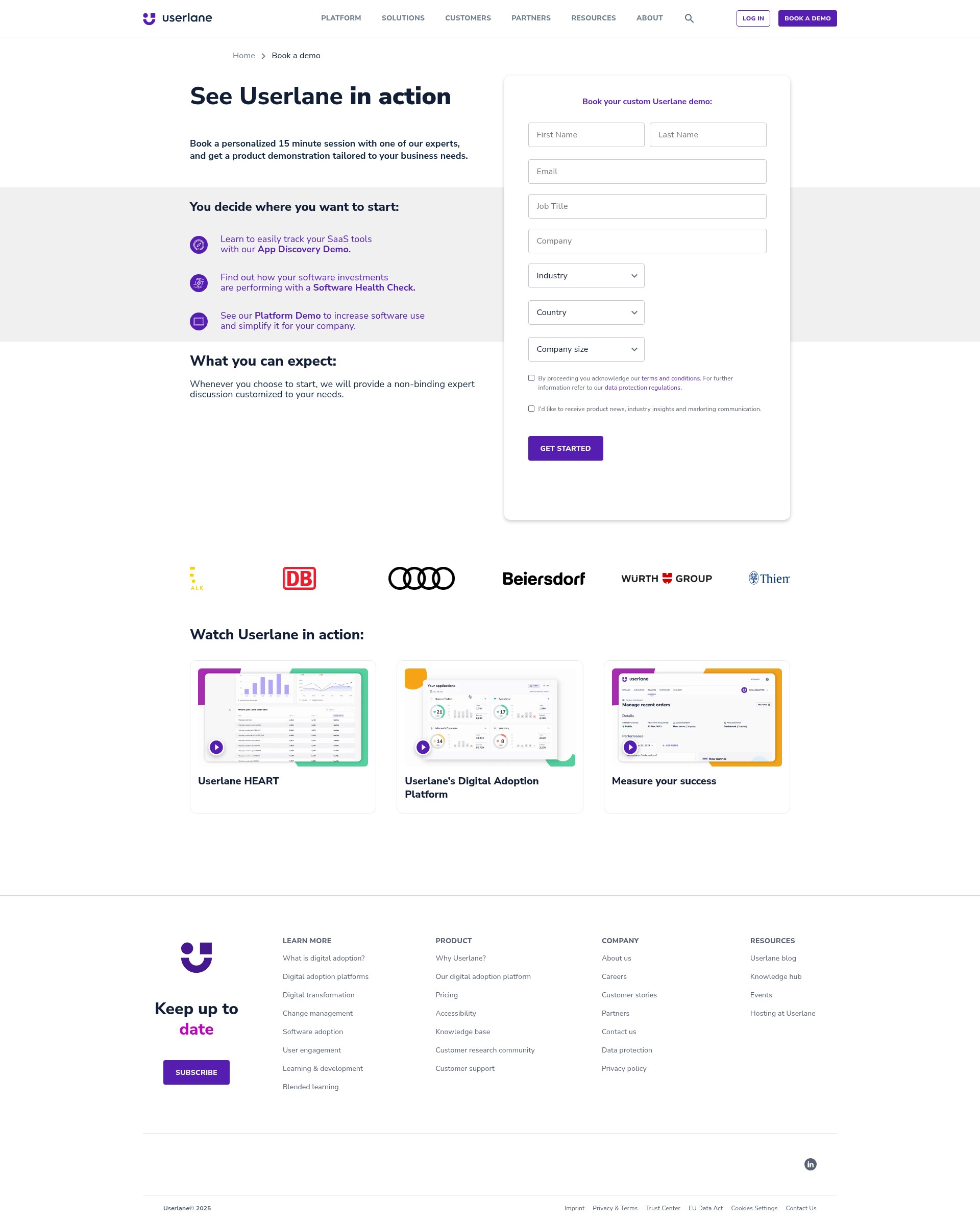 Screenshot of userlane.com