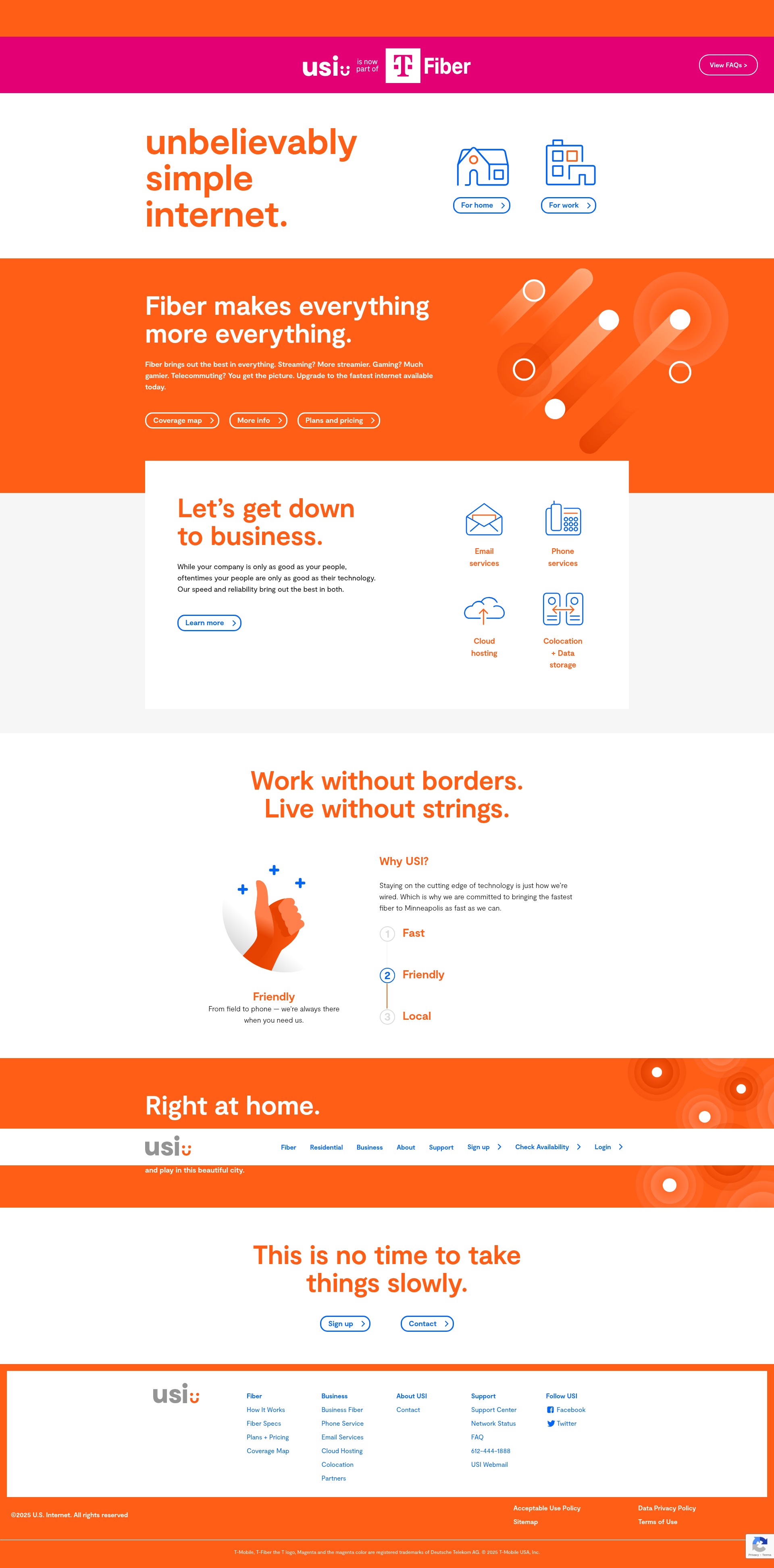 Screenshot of usinternet.com