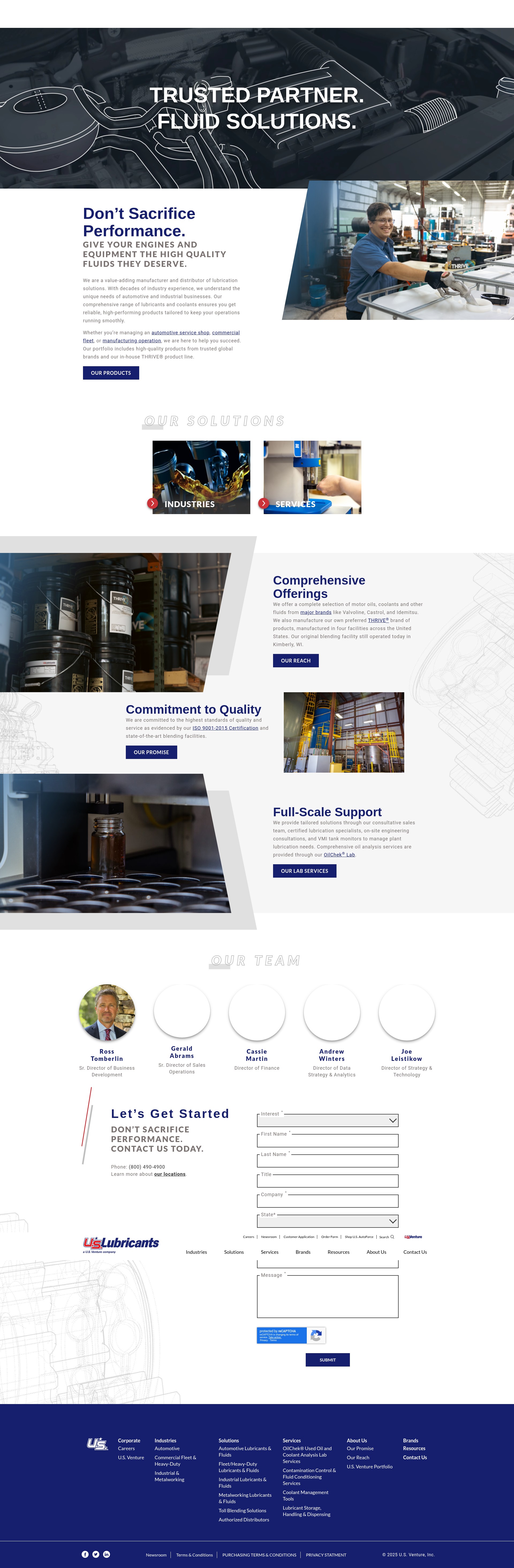 Screenshot of uslube.com