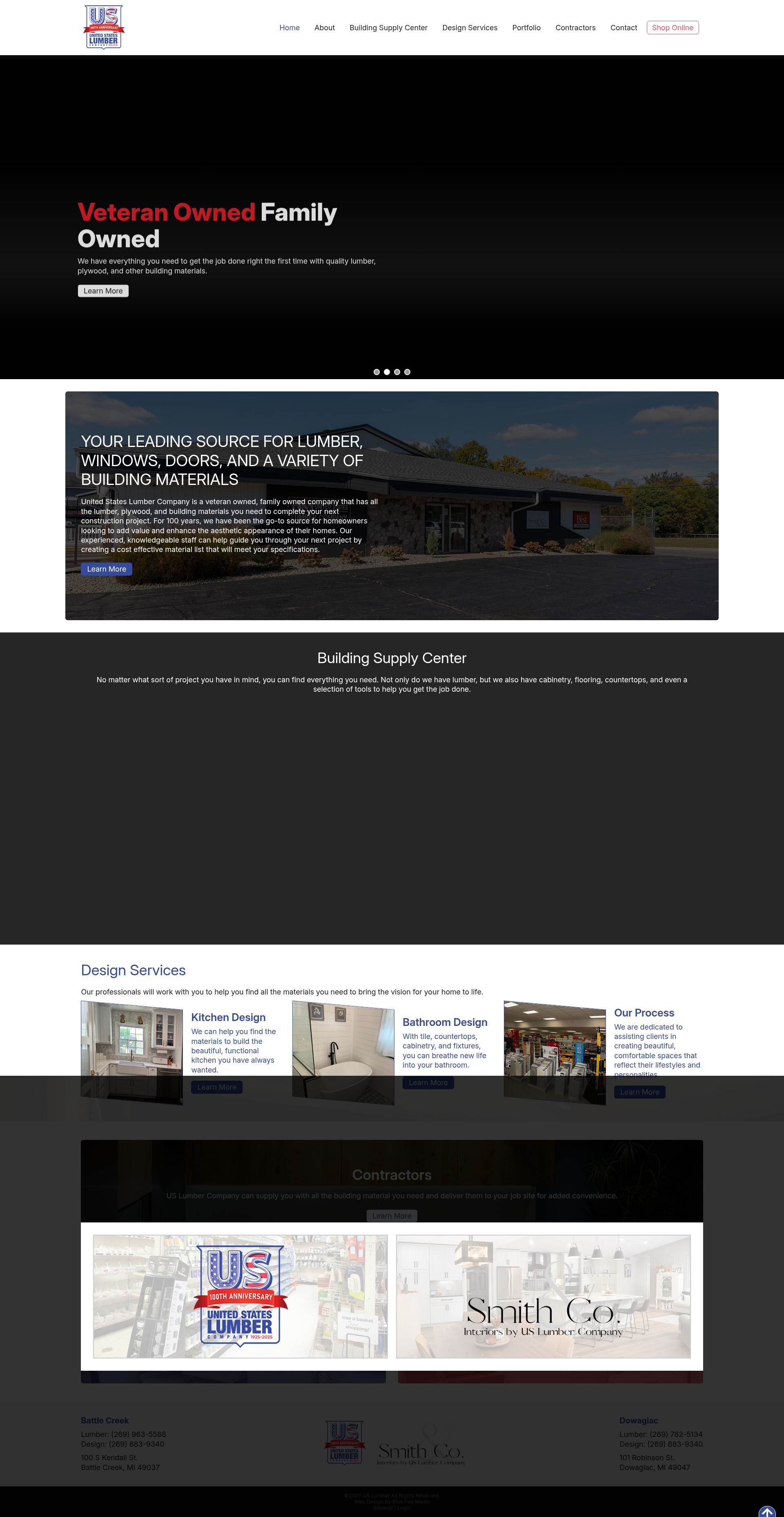 Screenshot of uslumbercompany.com