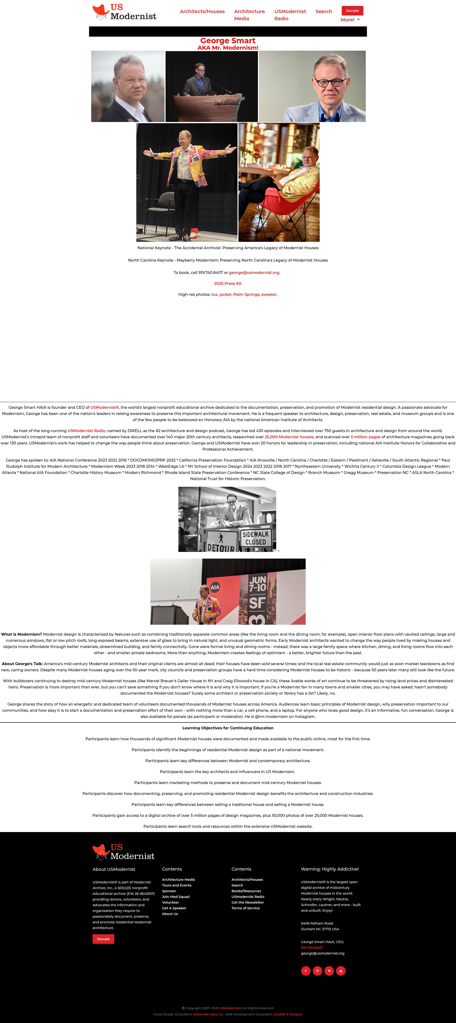 Screenshot of usmodernist.org