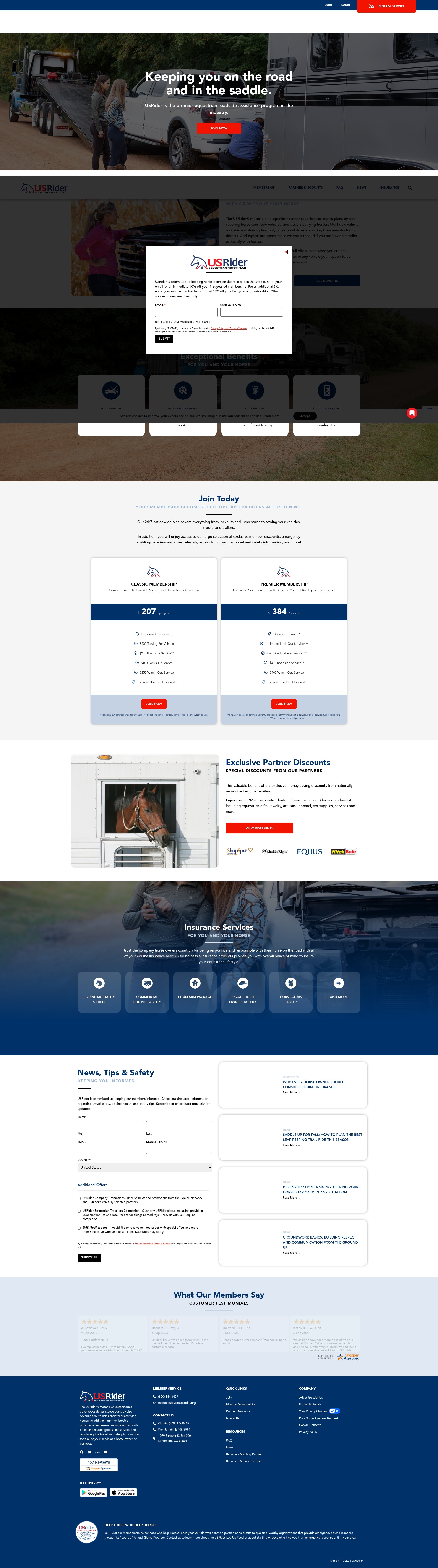 Screenshot of usrider.org