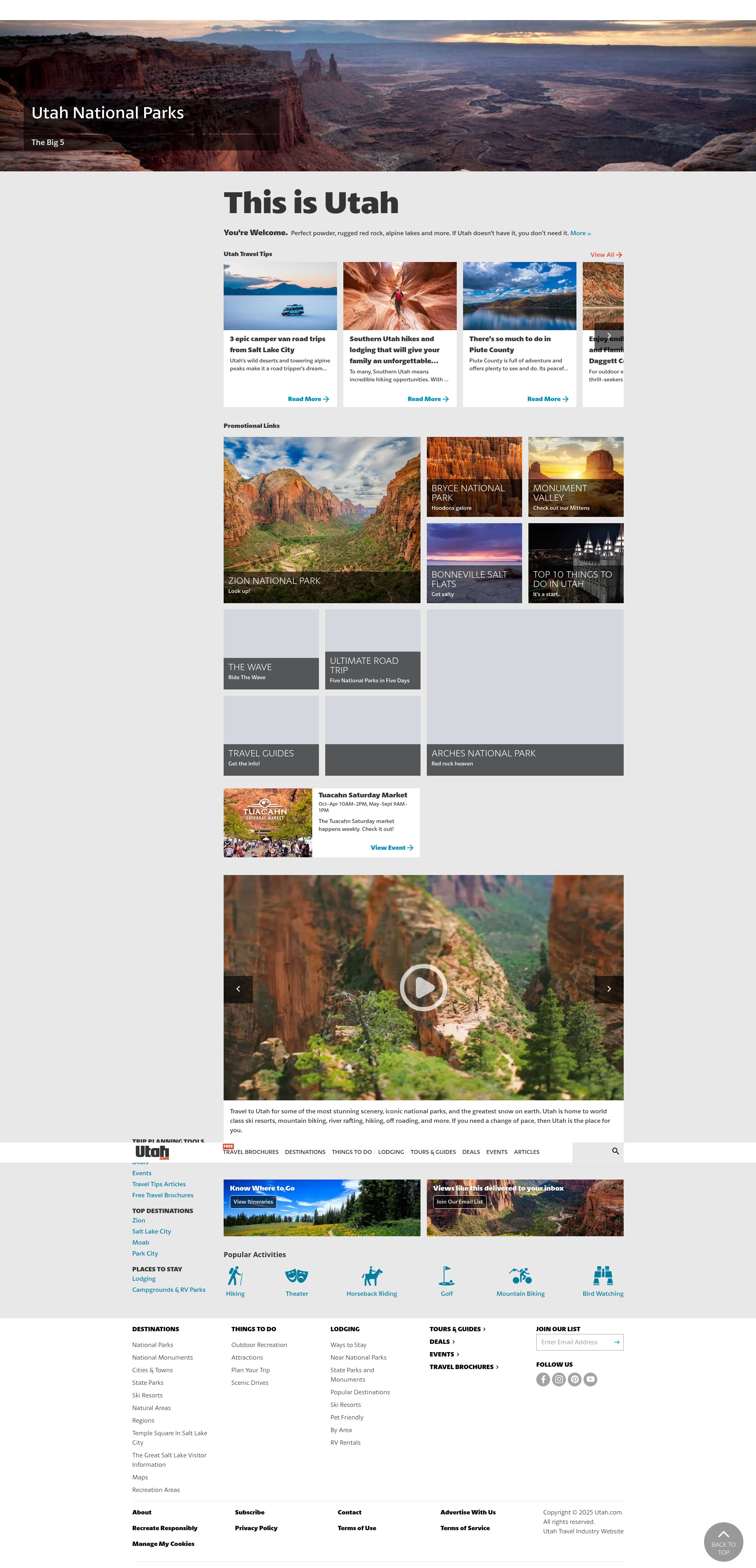 Screenshot of utah.com