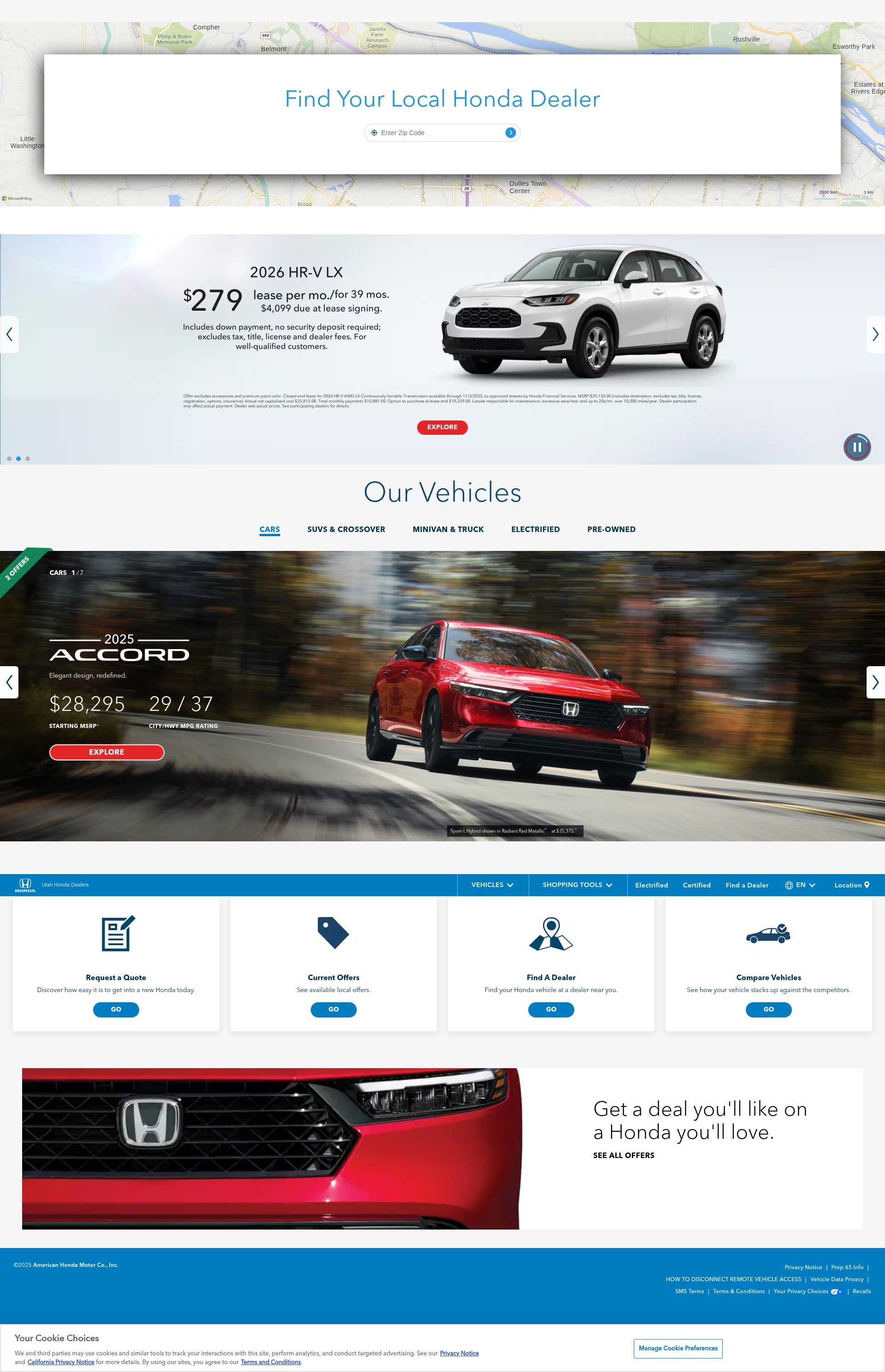 Screenshot of utah.hondadealers.com