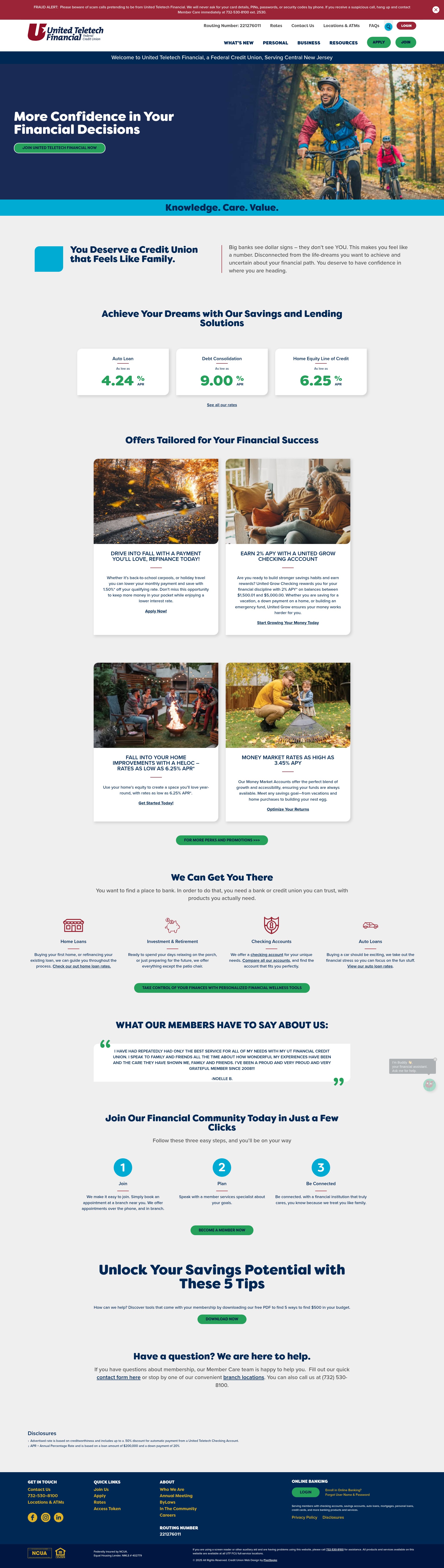 Screenshot of utfinancial.org