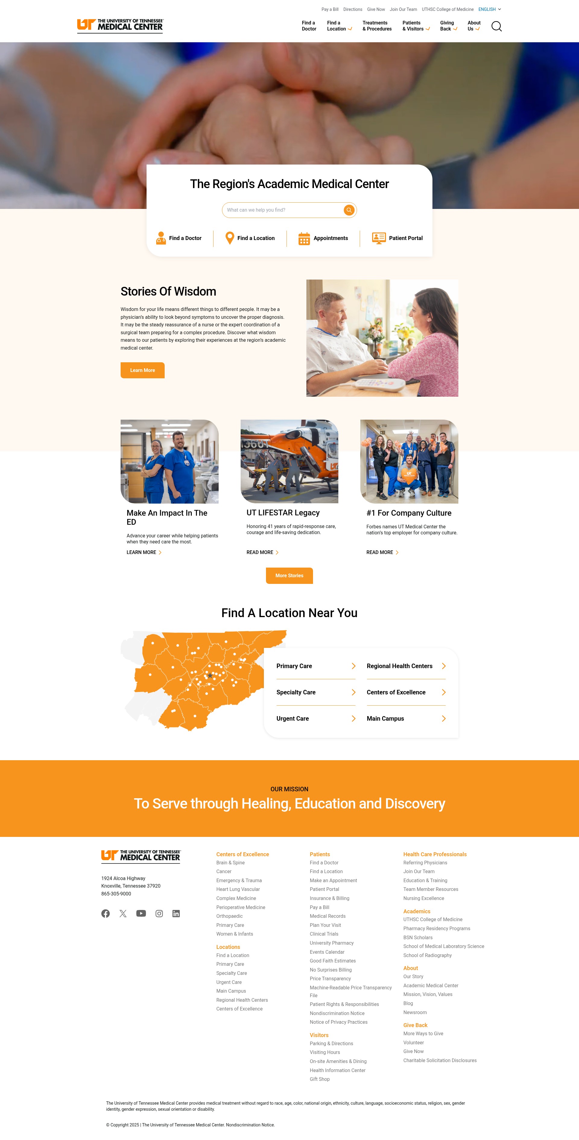 Screenshot of utmedicalcenter.org