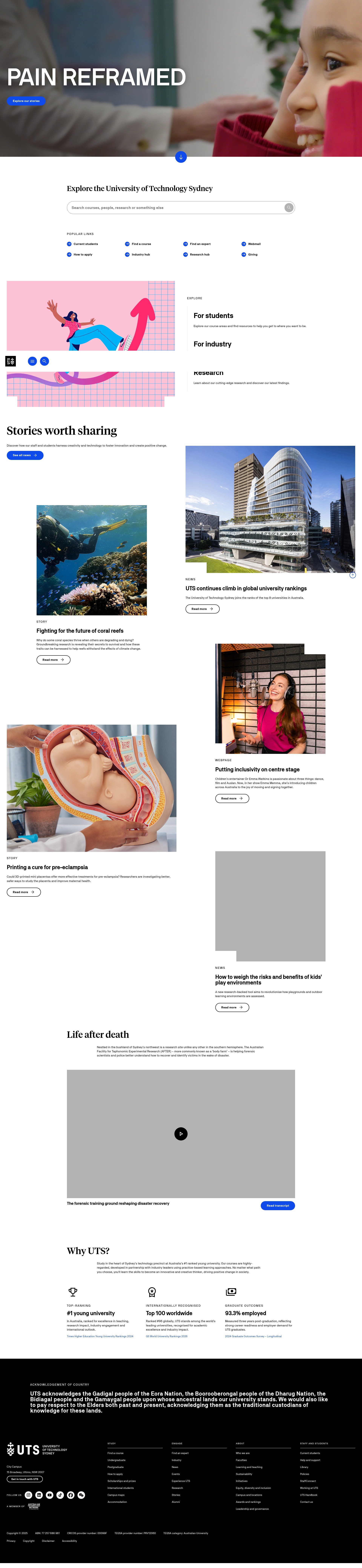 Screenshot of uts.edu.au