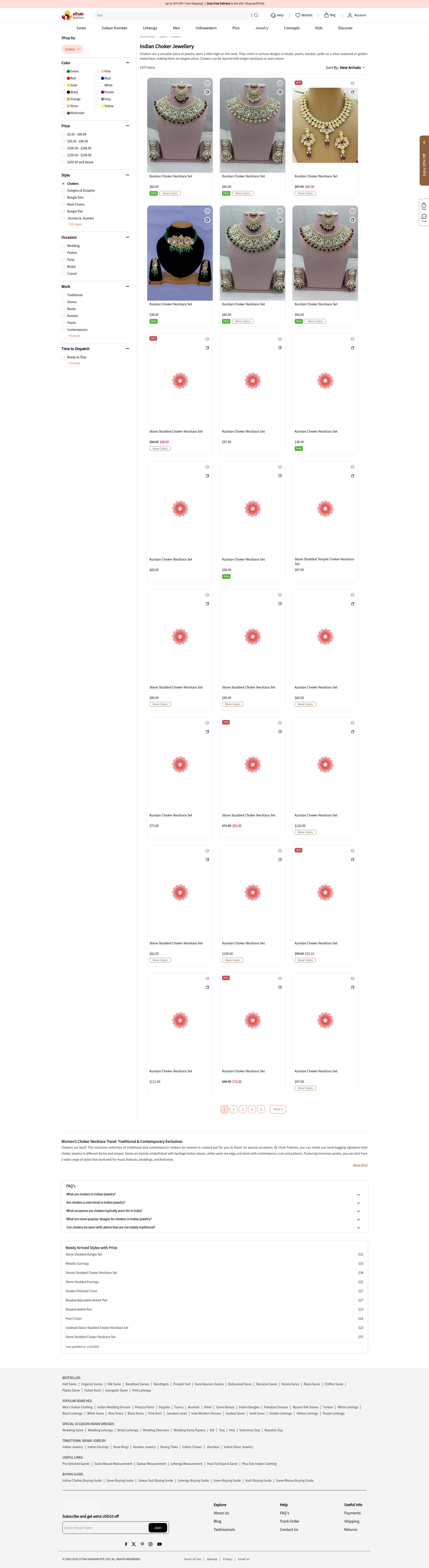 Screenshot of utsavfashion.com