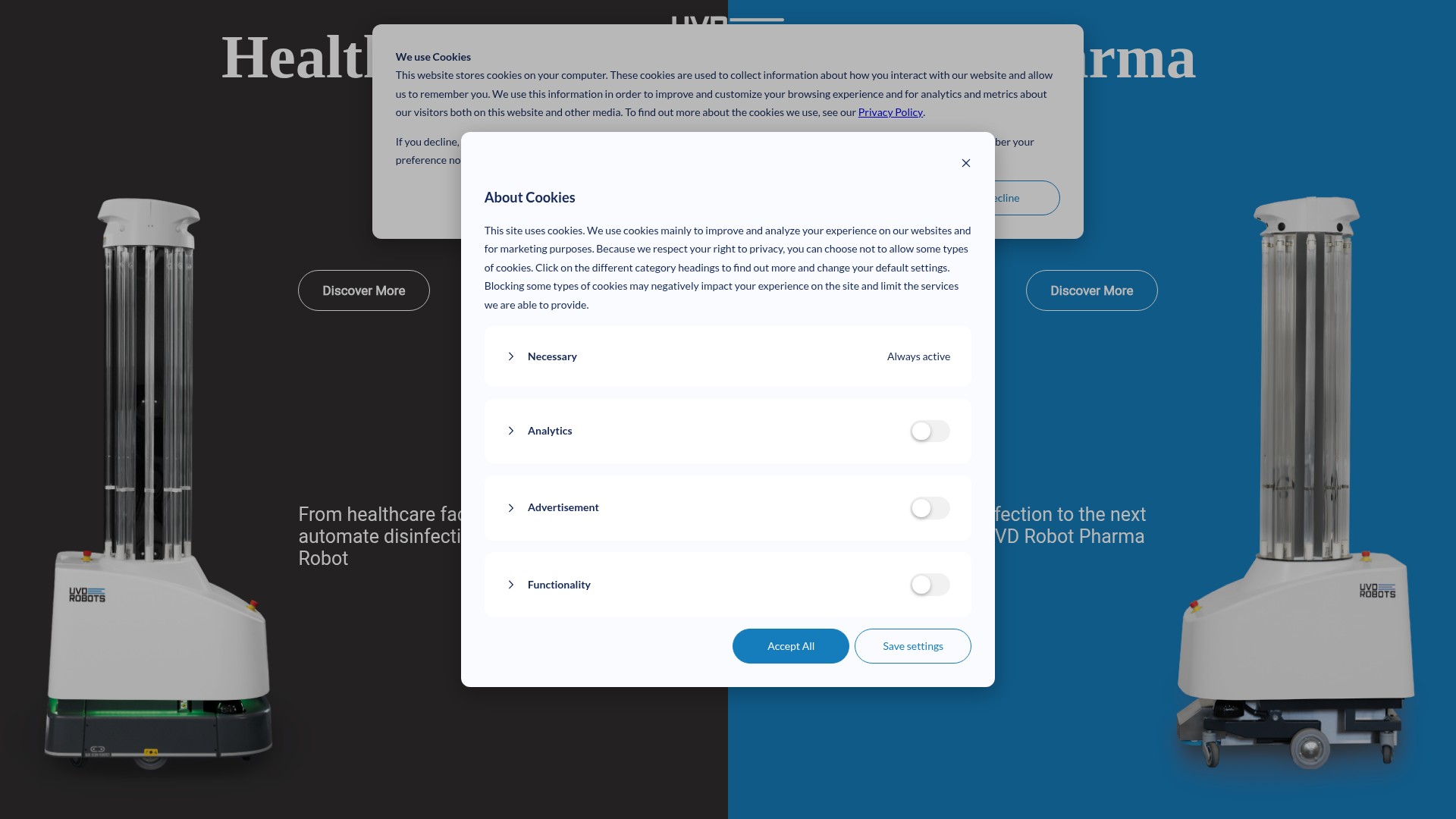 Screenshot of uvd.blue-ocean-robotics.com