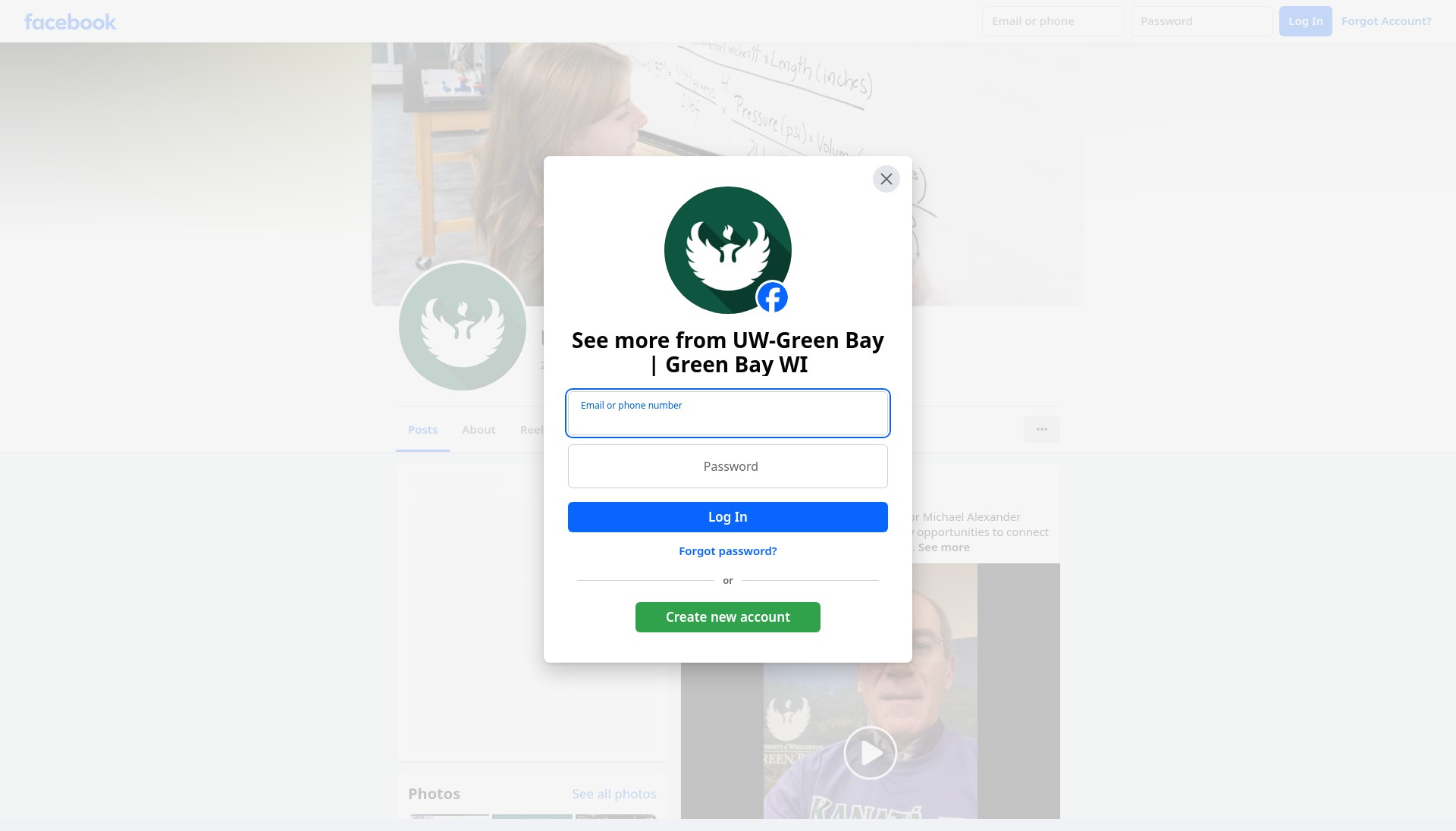 Screenshot of uwgb.edu