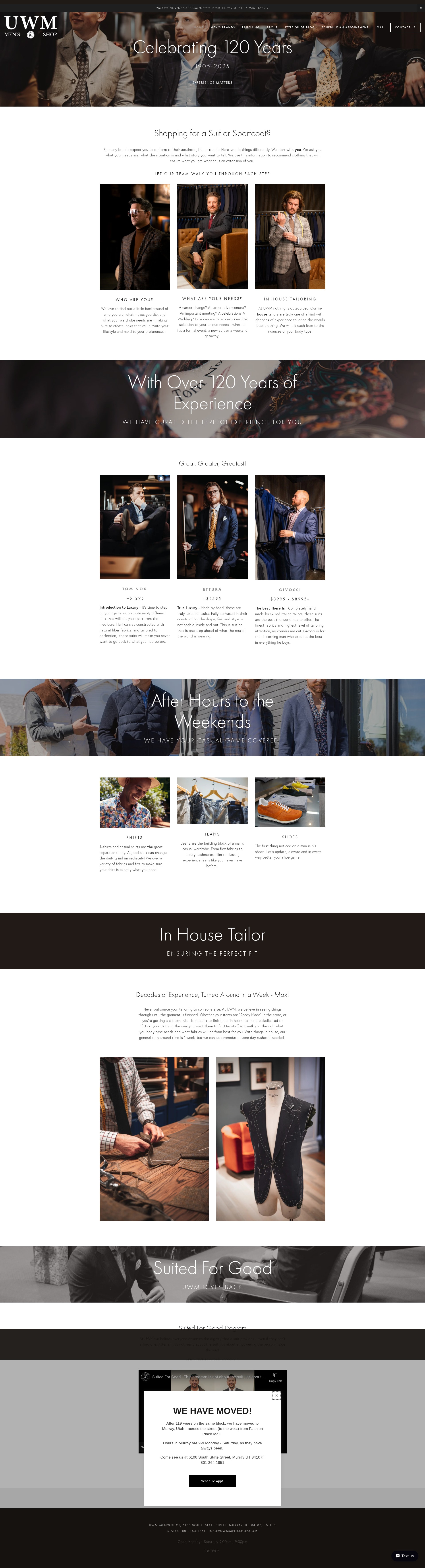 Screenshot of uwmmensshop.com