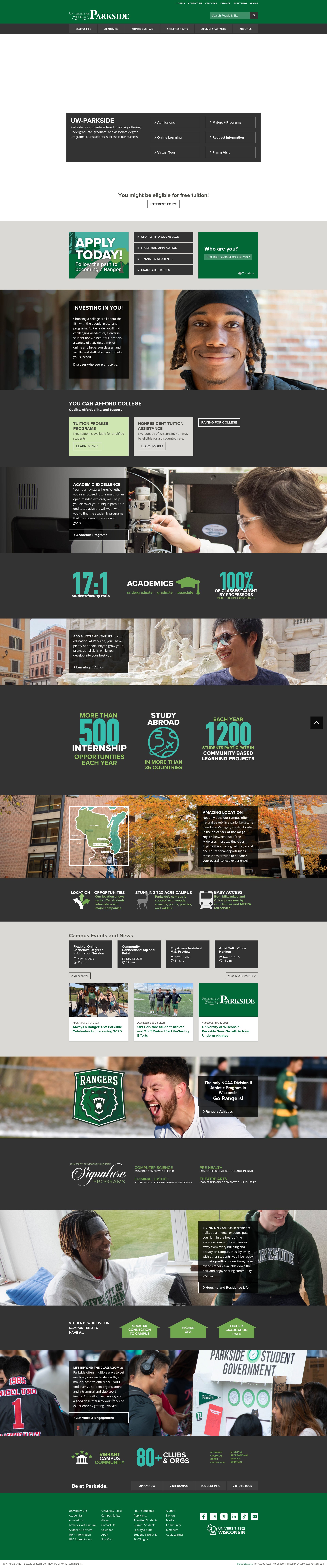 Screenshot of uwp.edu