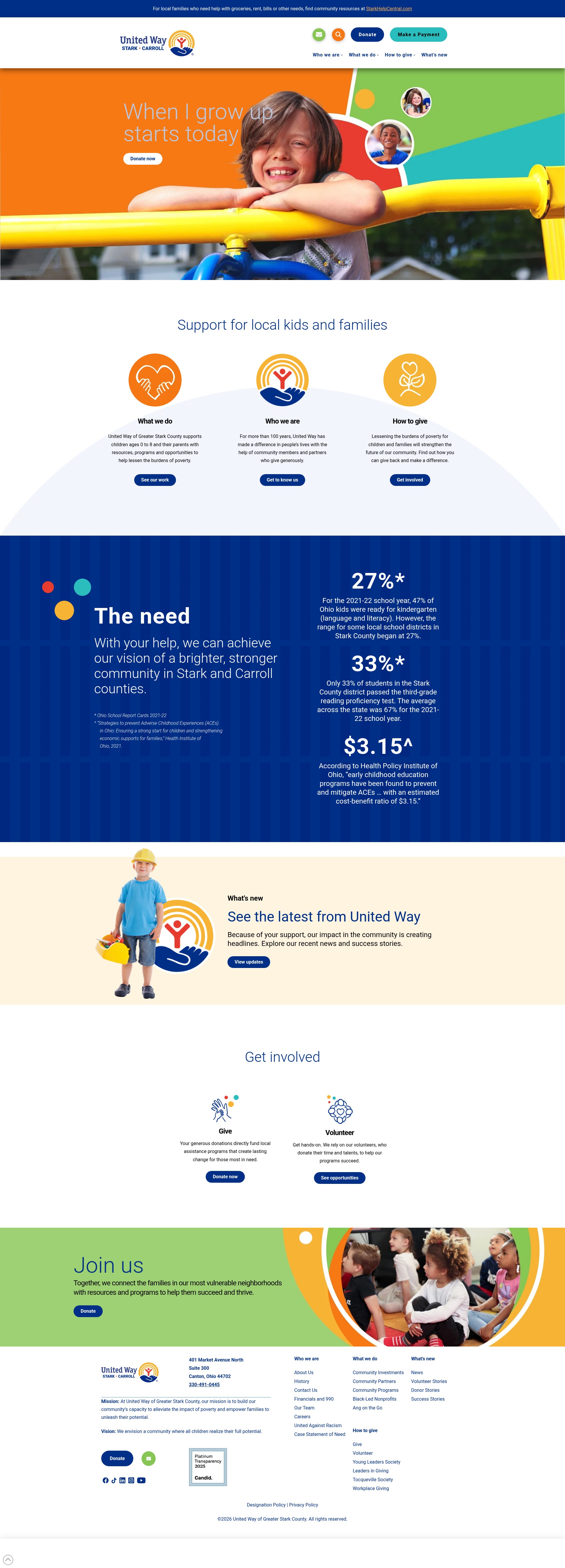 Screenshot of uwstark.org
