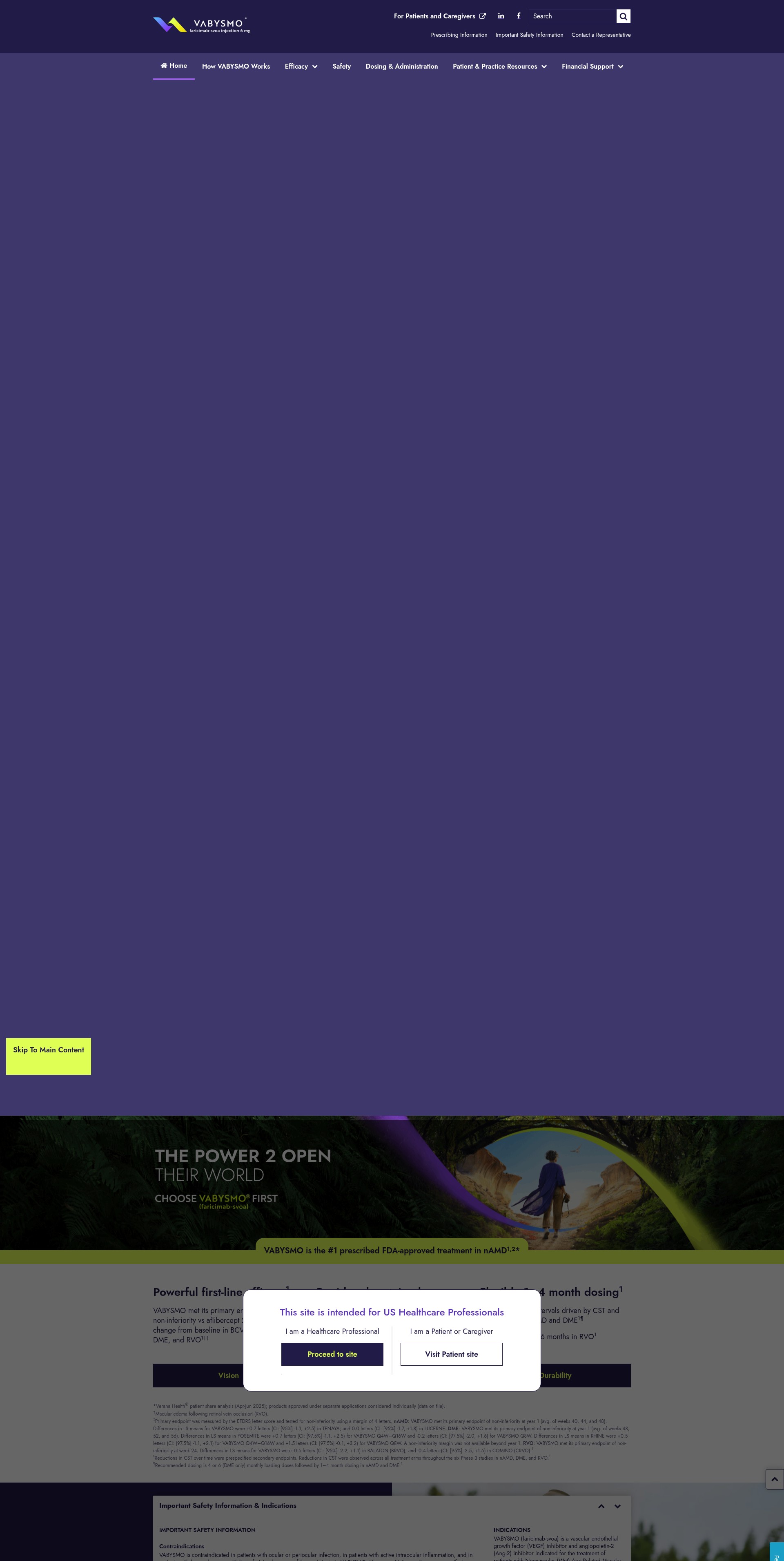 Screenshot of vabysmo-hcp.com