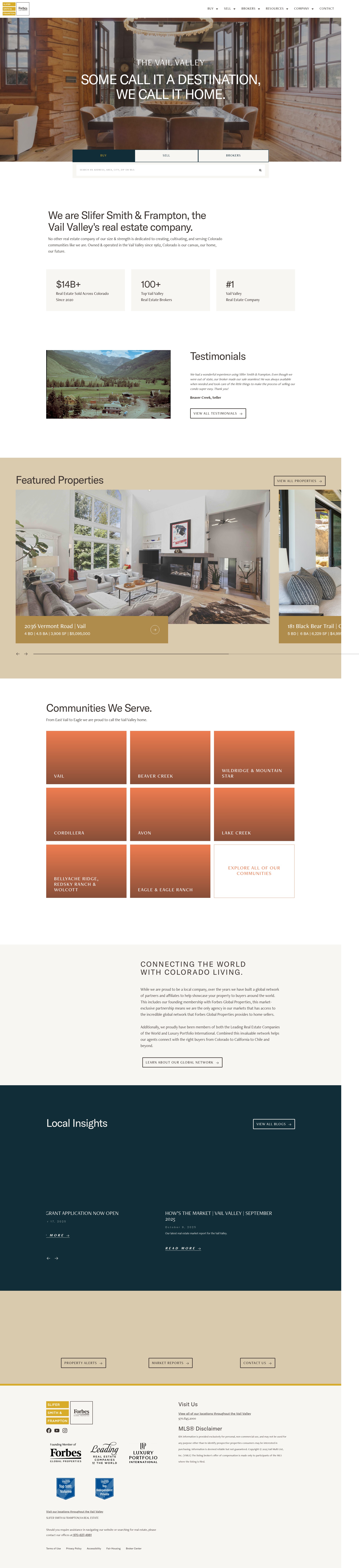 Screenshot of vailrealestate.com