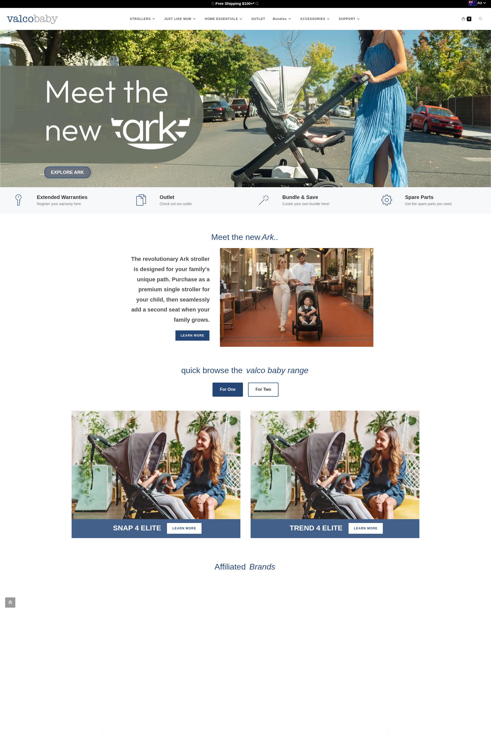 Screenshot of valcobaby.com.au