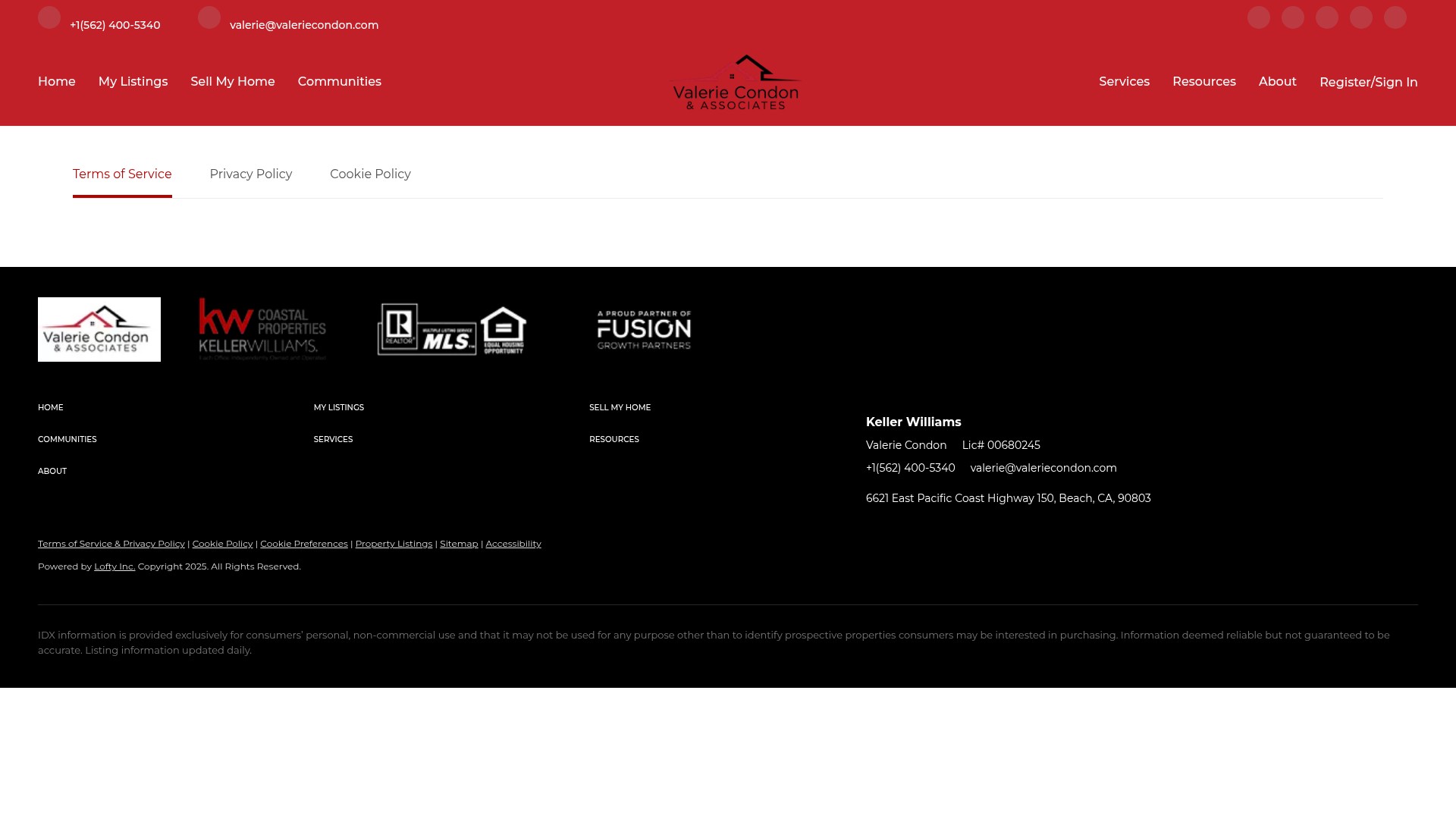 Screenshot of valeriecondon.com