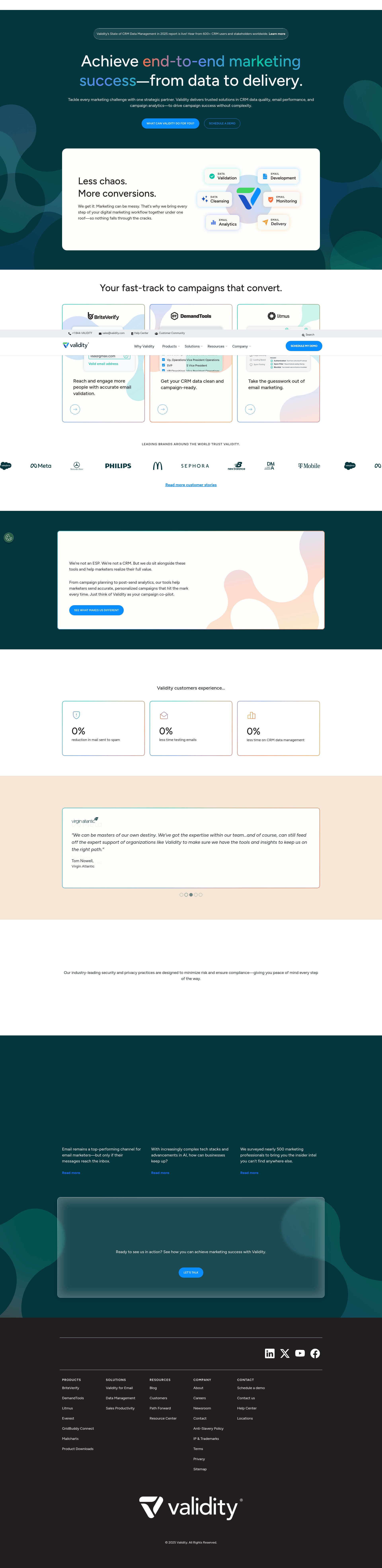 Screenshot of validity.com