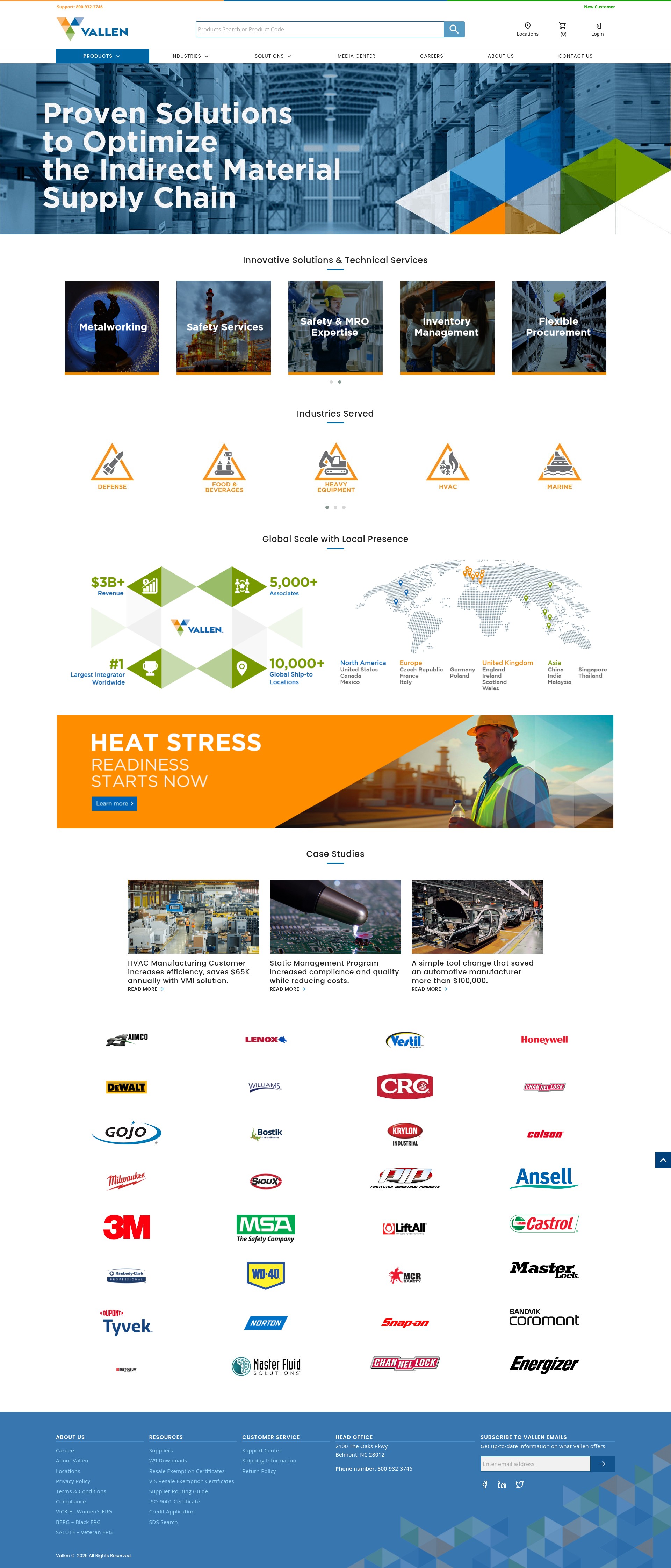 Screenshot of vallen.com