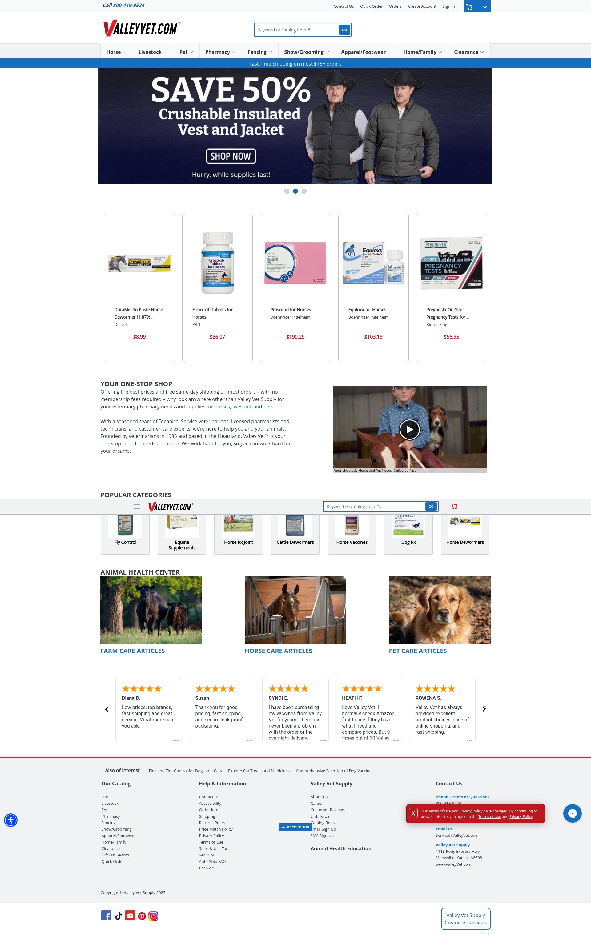 Screenshot of valleyvet.com