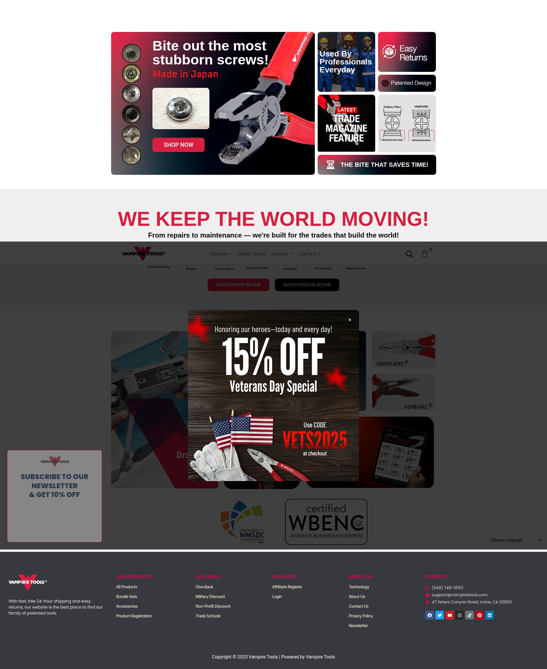 Screenshot of vampiretools.com