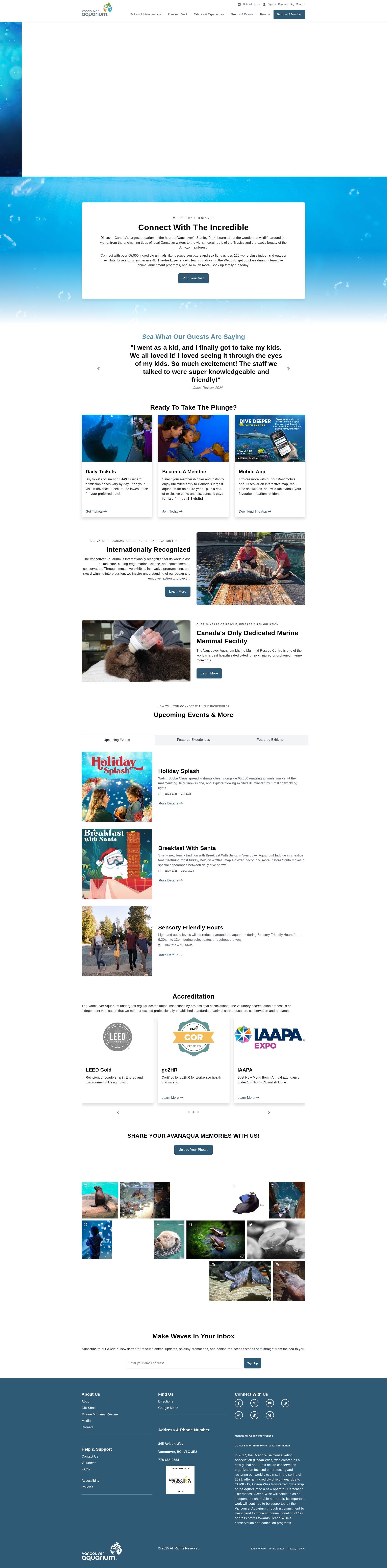 Screenshot of vanaqua.org