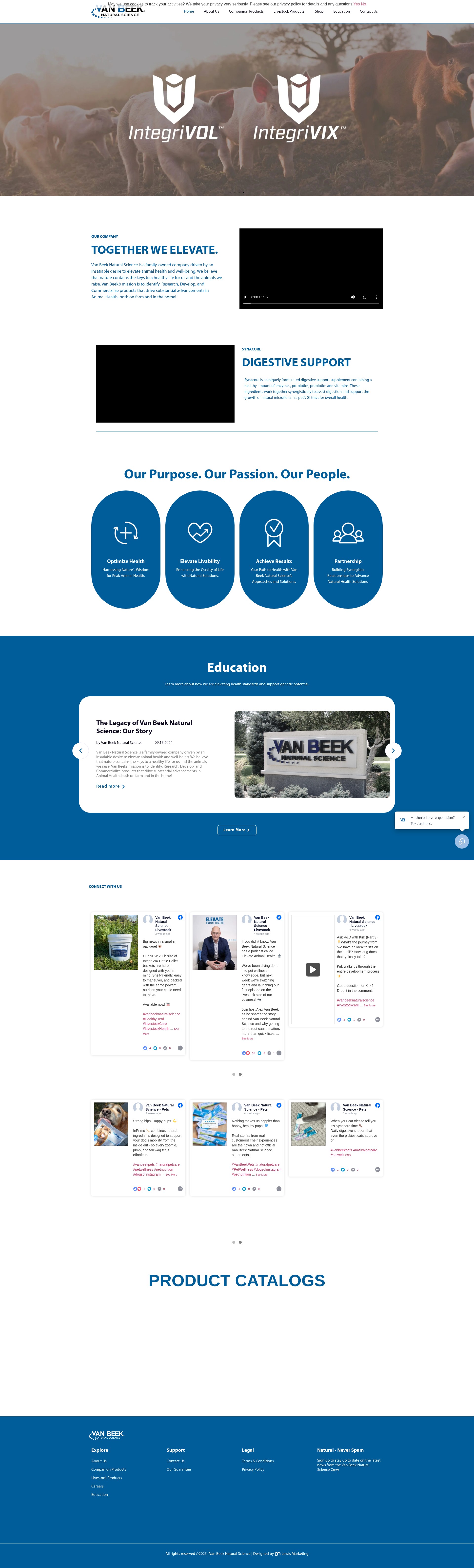 Screenshot of vanbeeknaturalscience.com