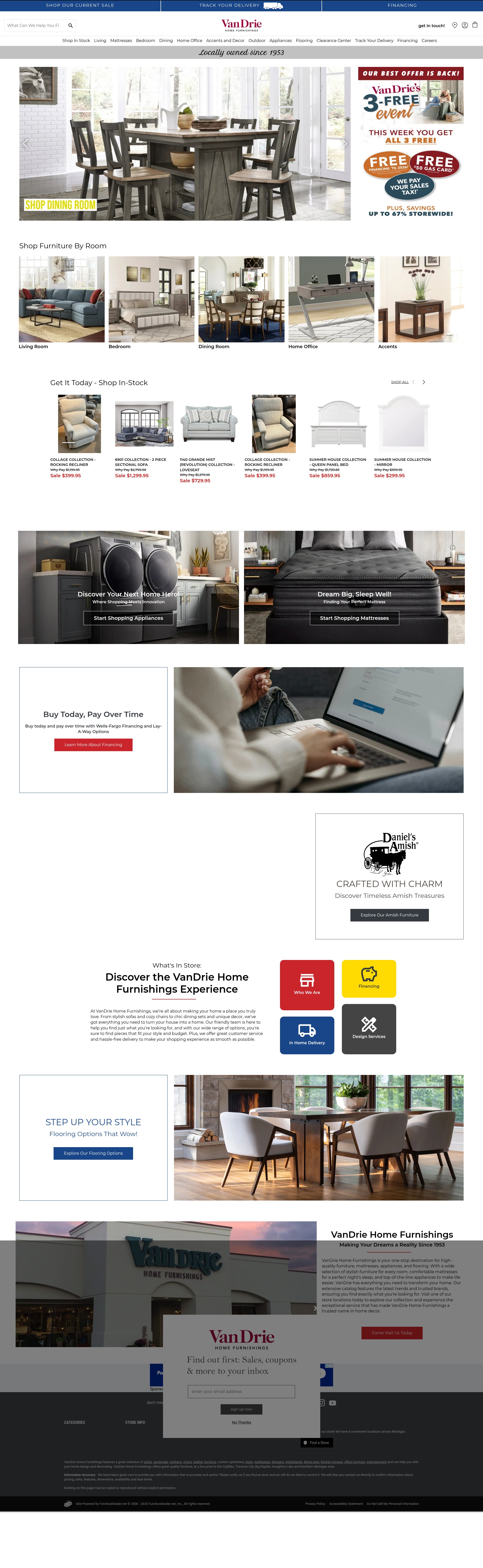 Screenshot of vandrie.com