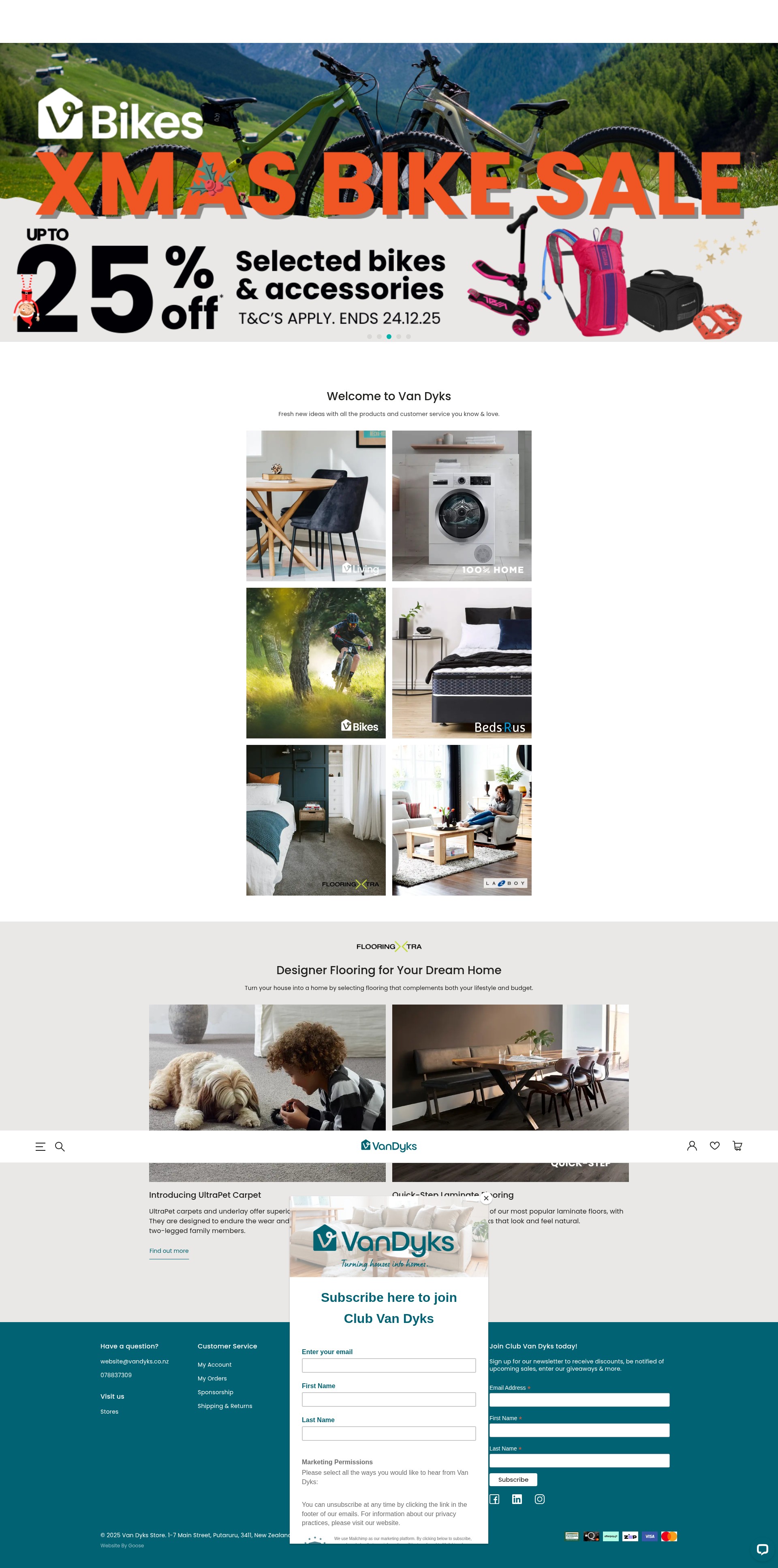 Screenshot of vandyks.co.nz