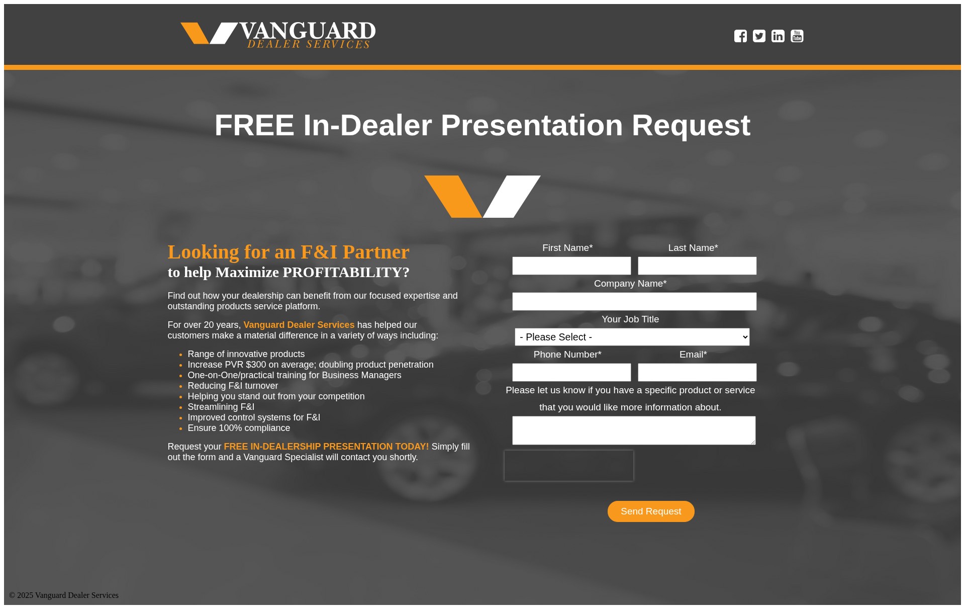 Screenshot of vanguarddealerservices.com