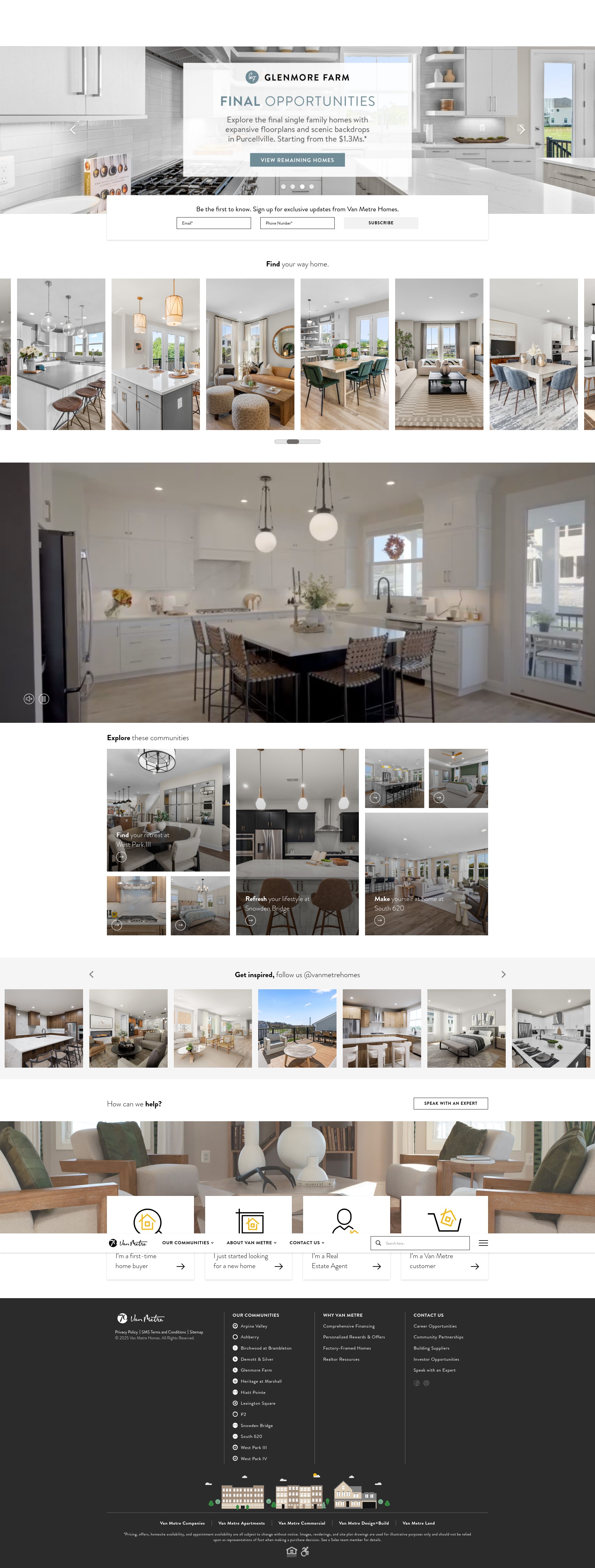 Screenshot of vanmetrehomes.com