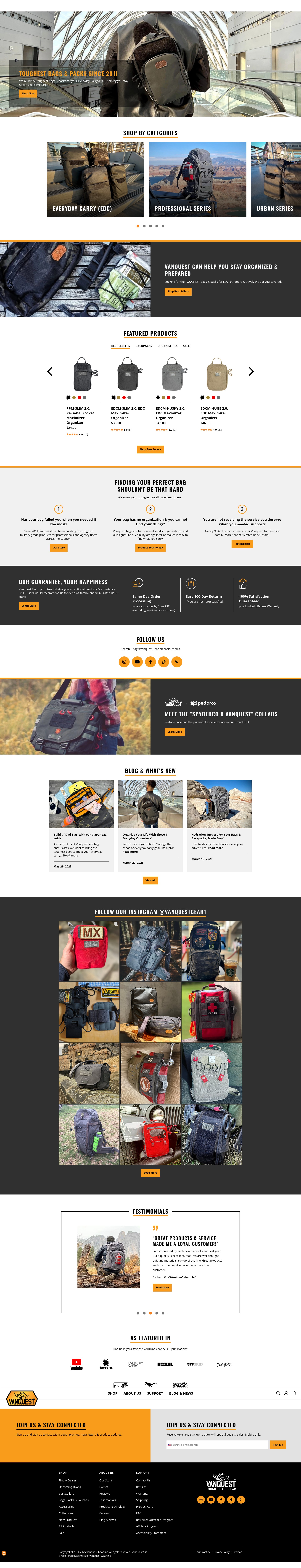 Screenshot of vanquest.com