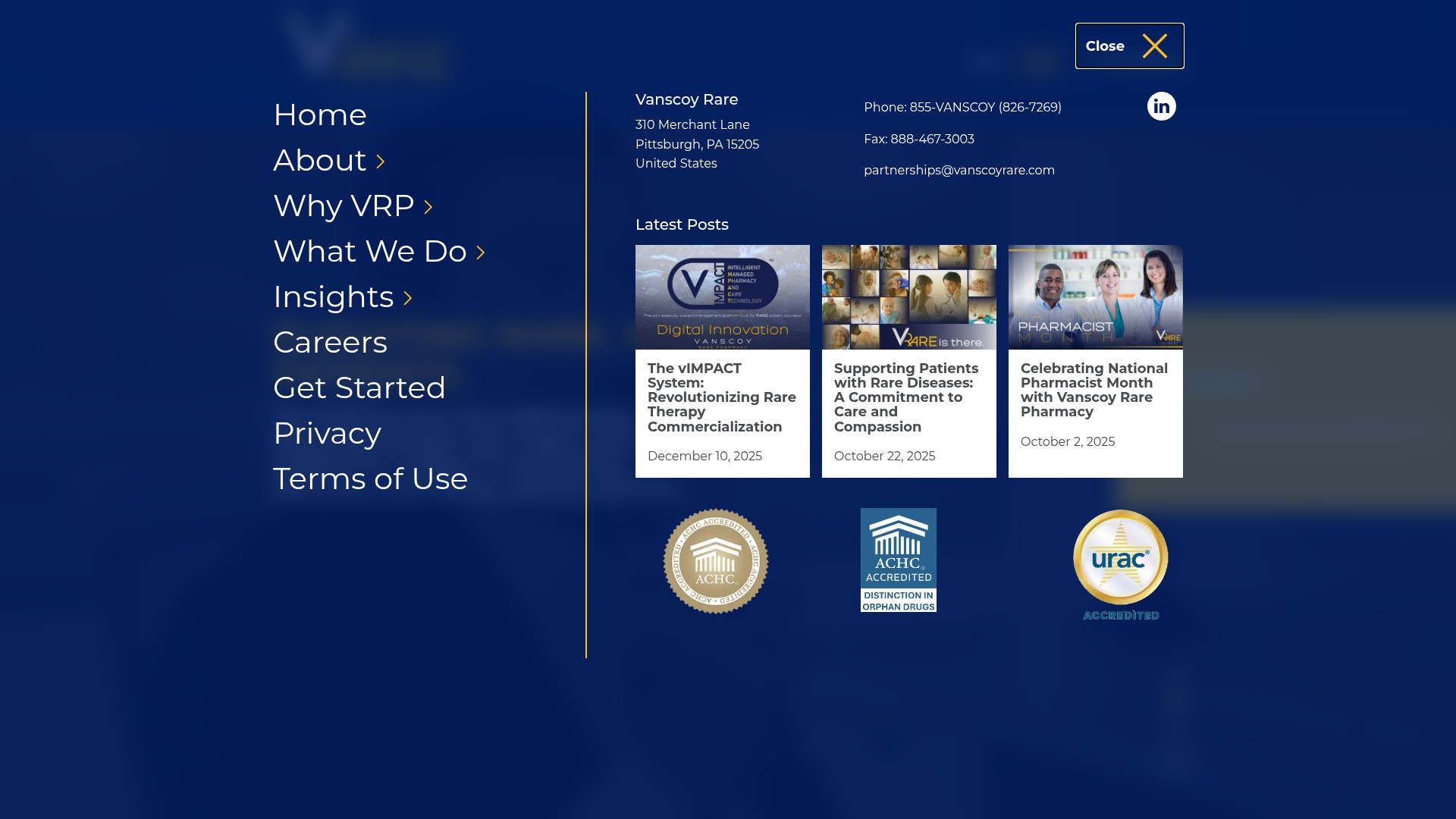 Screenshot of vanscoyrare.com