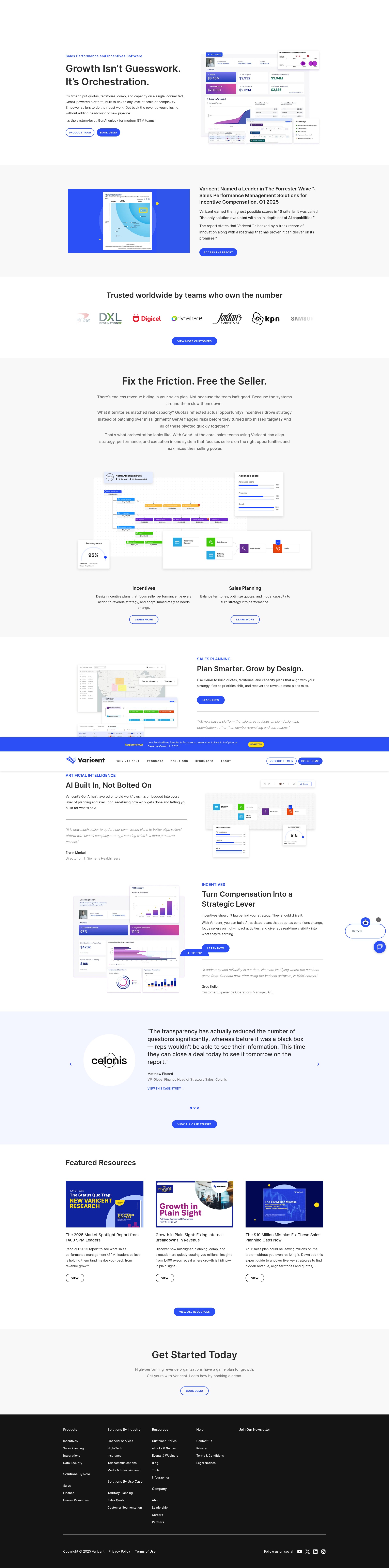 Screenshot of varicent.com