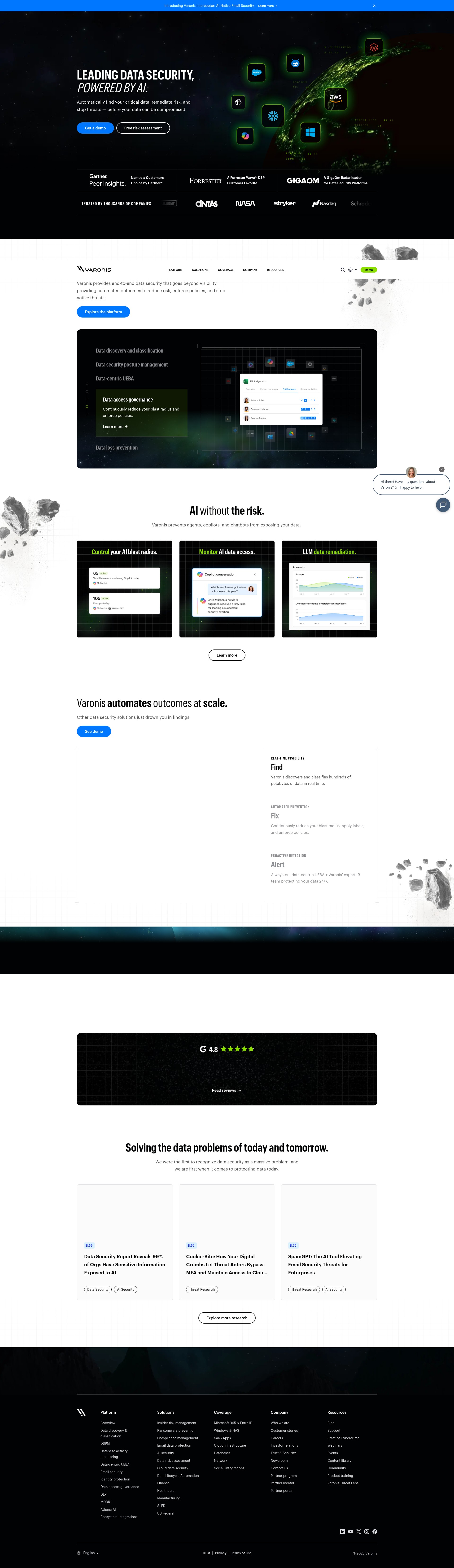 Screenshot of varonis.com