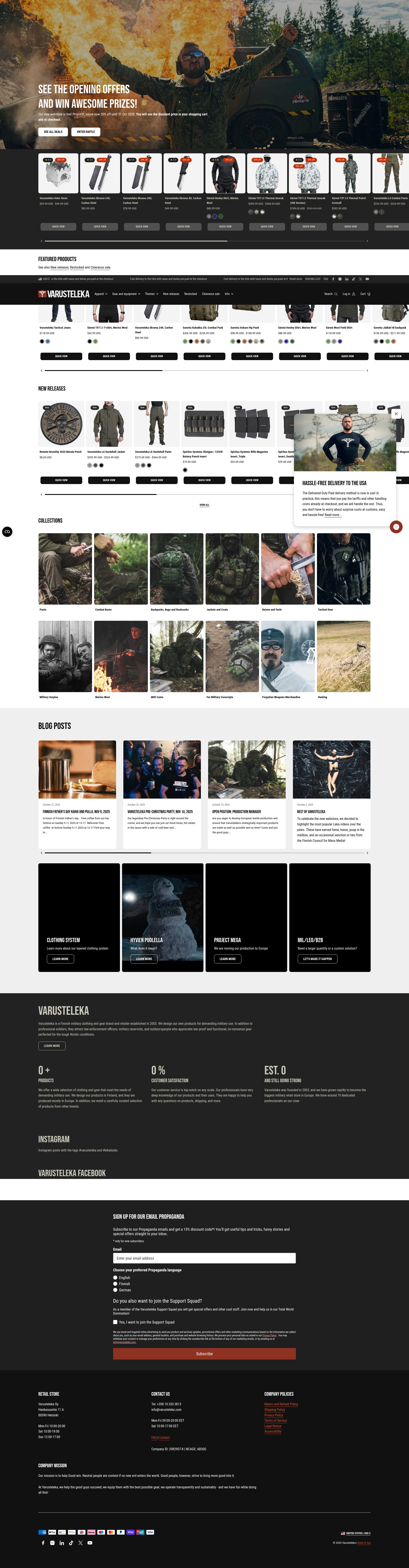 Screenshot of varusteleka.com