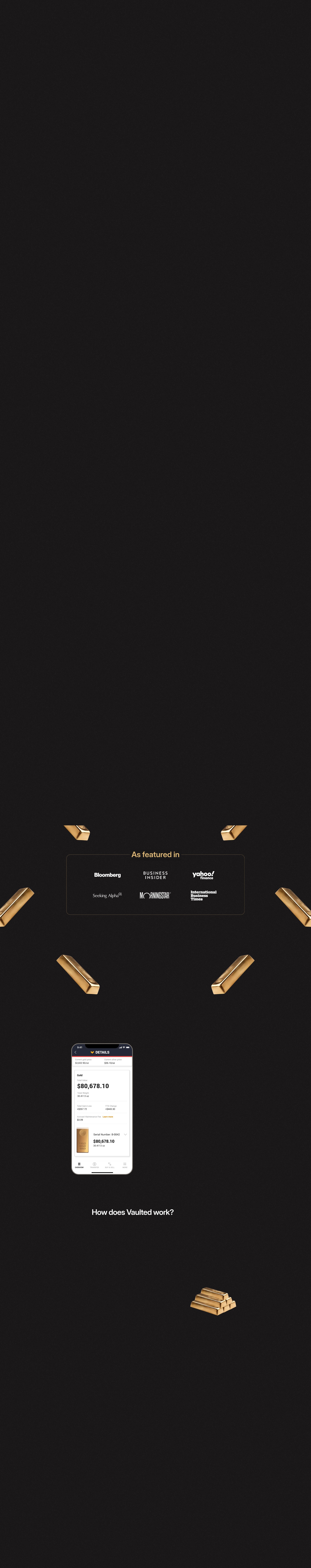 Screenshot of vaulted.gold