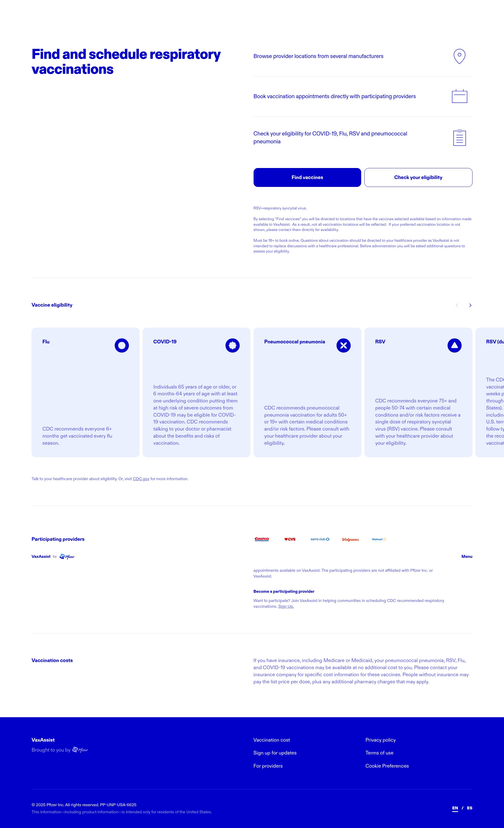 Screenshot of vaxassist.com