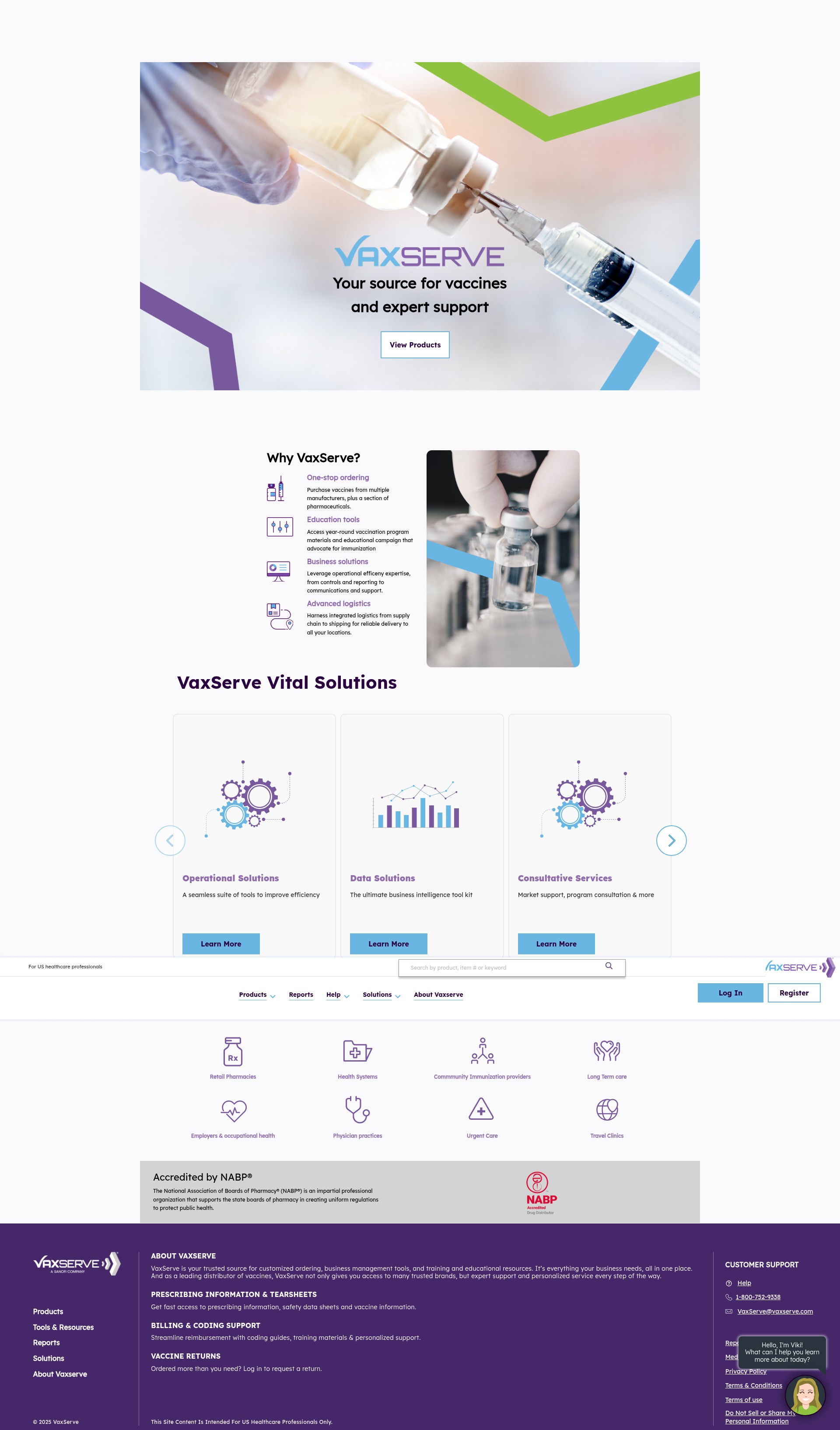 Screenshot of vaxserve.com
