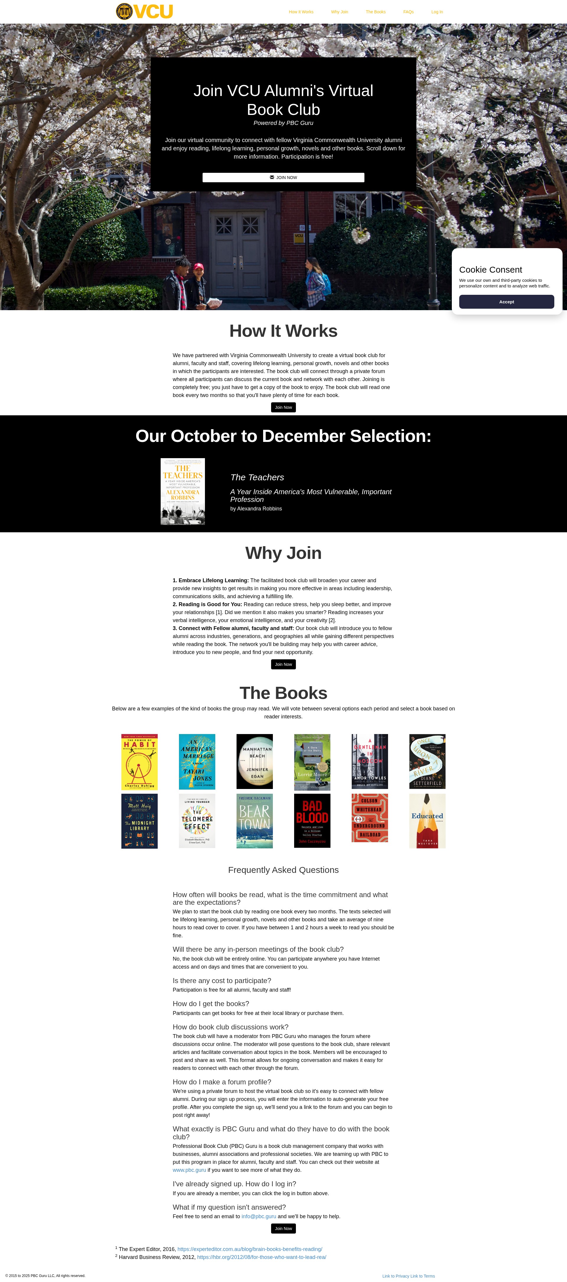 Screenshot of vcualumni.org