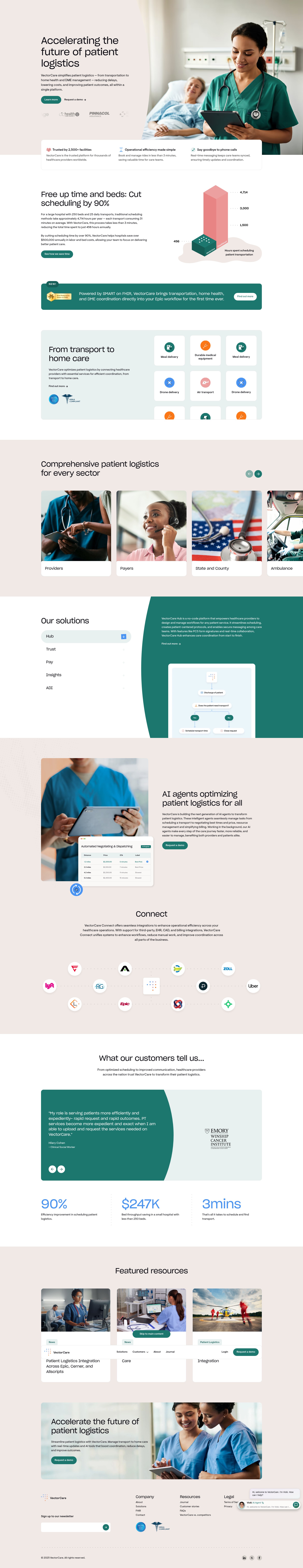 Screenshot of vectorcare.com