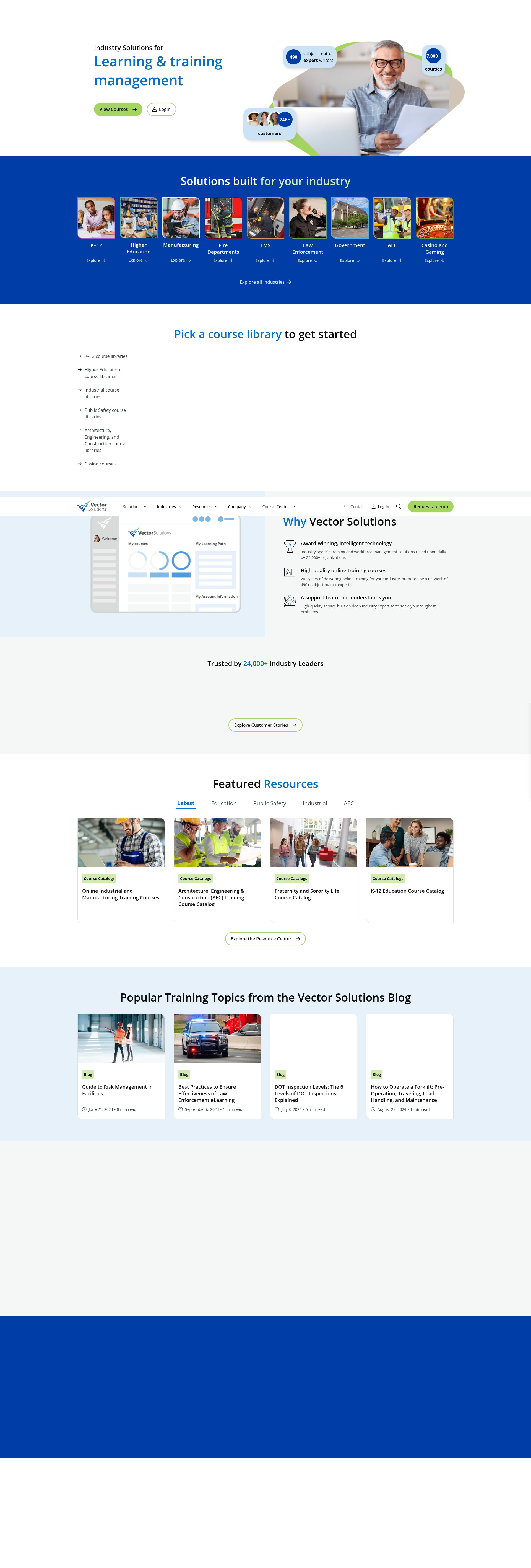 Screenshot of vectorsolutions.com