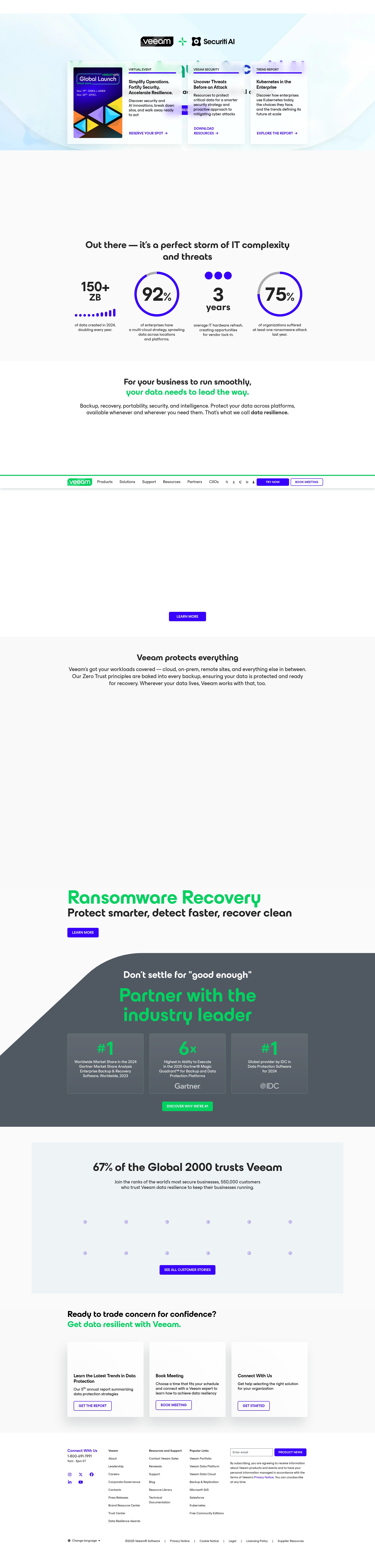 Screenshot of veeam.com