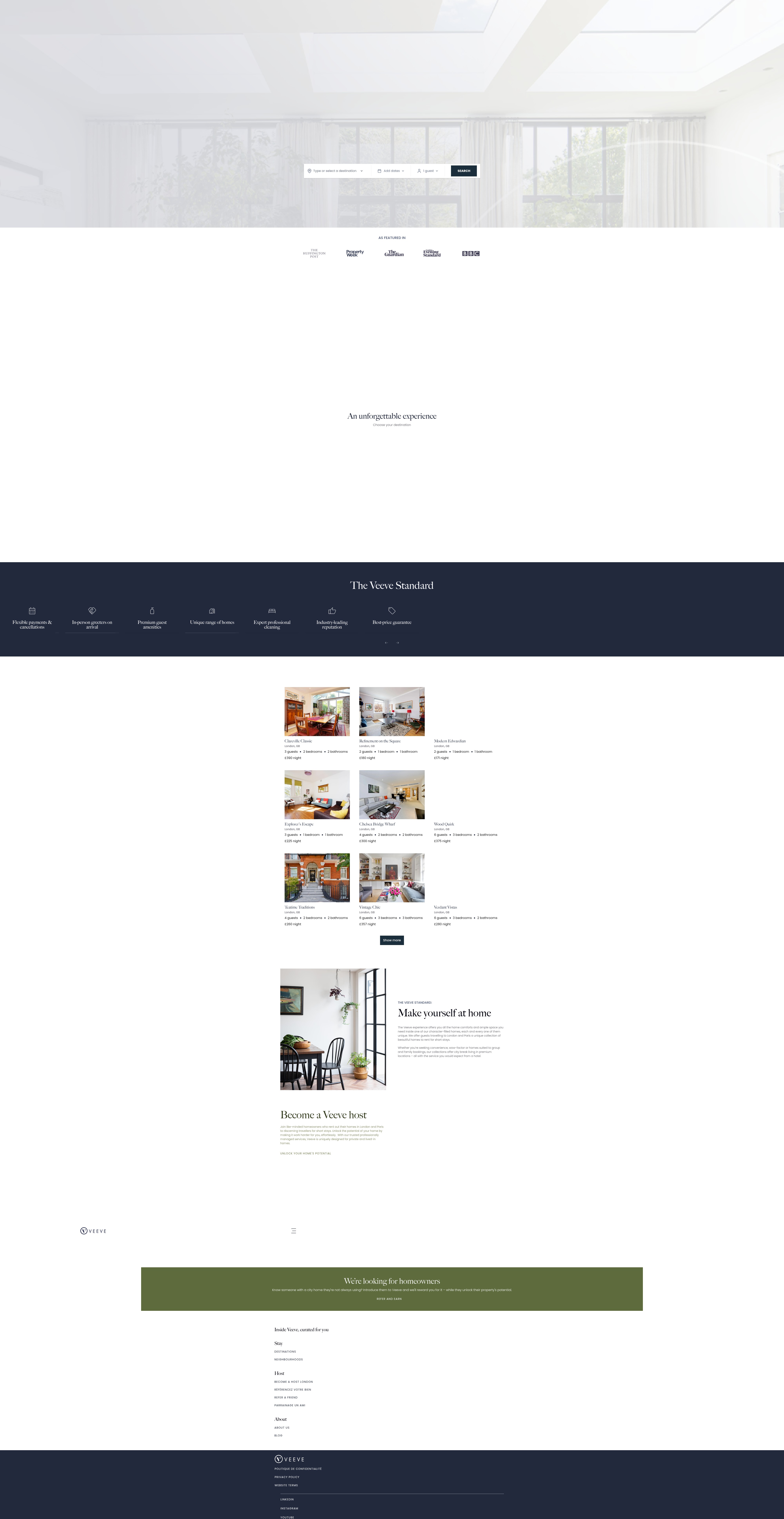 Screenshot of veeve.com
